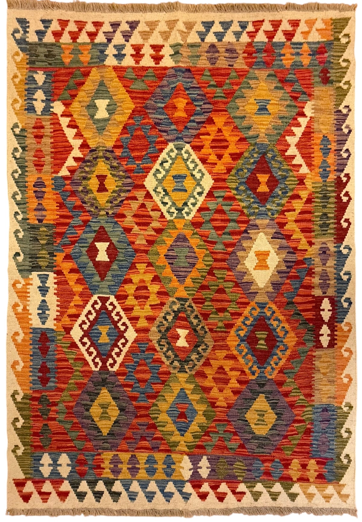 Handgeweven Afghaanse Kelim 129 X 185 CM