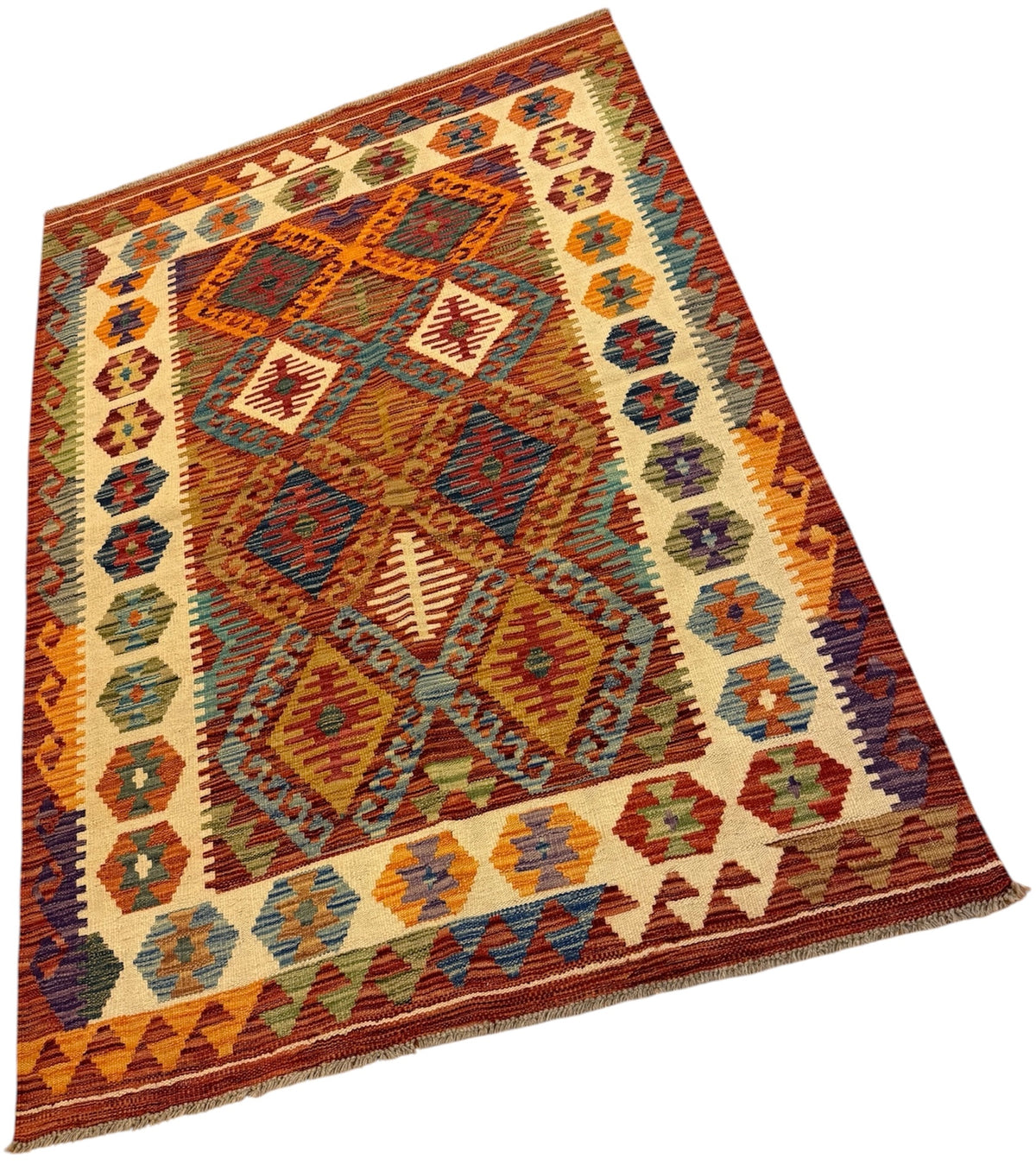Afghaanse Kelim 126 X 181 CM Handgeweven