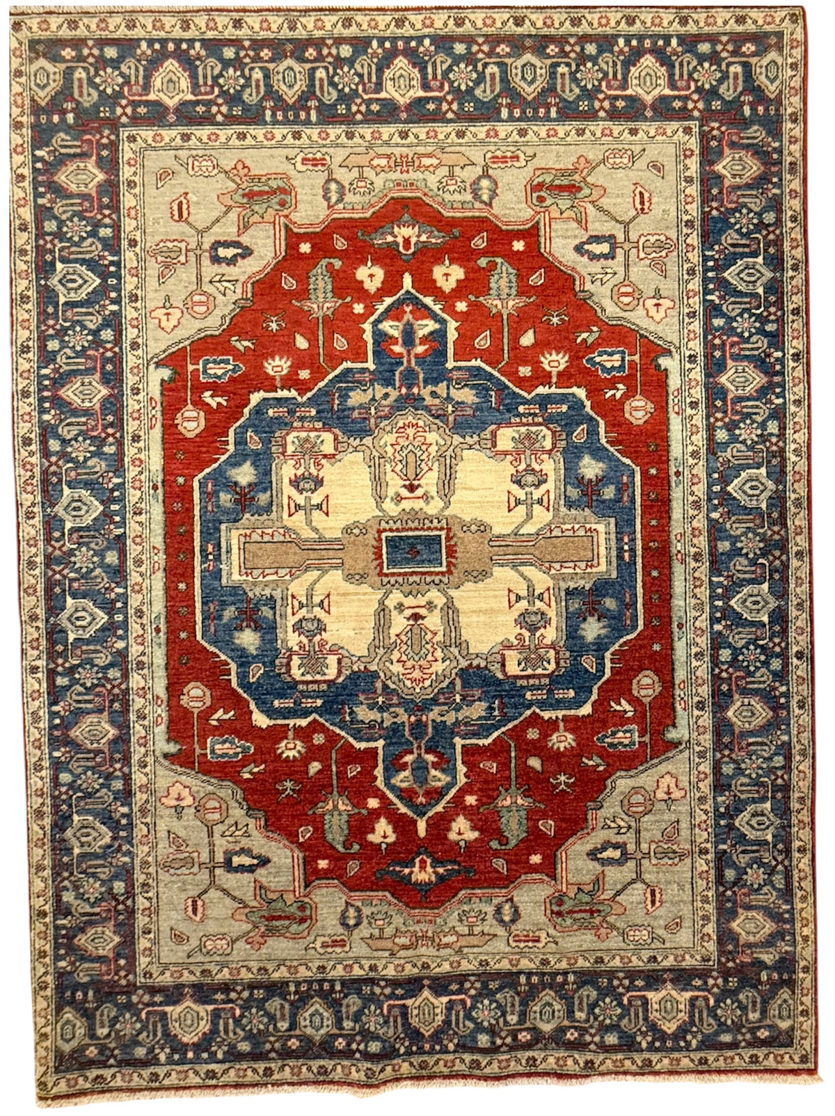 Afghaans Heriz Tapijt Handgeknoopt 149 X 202 CM