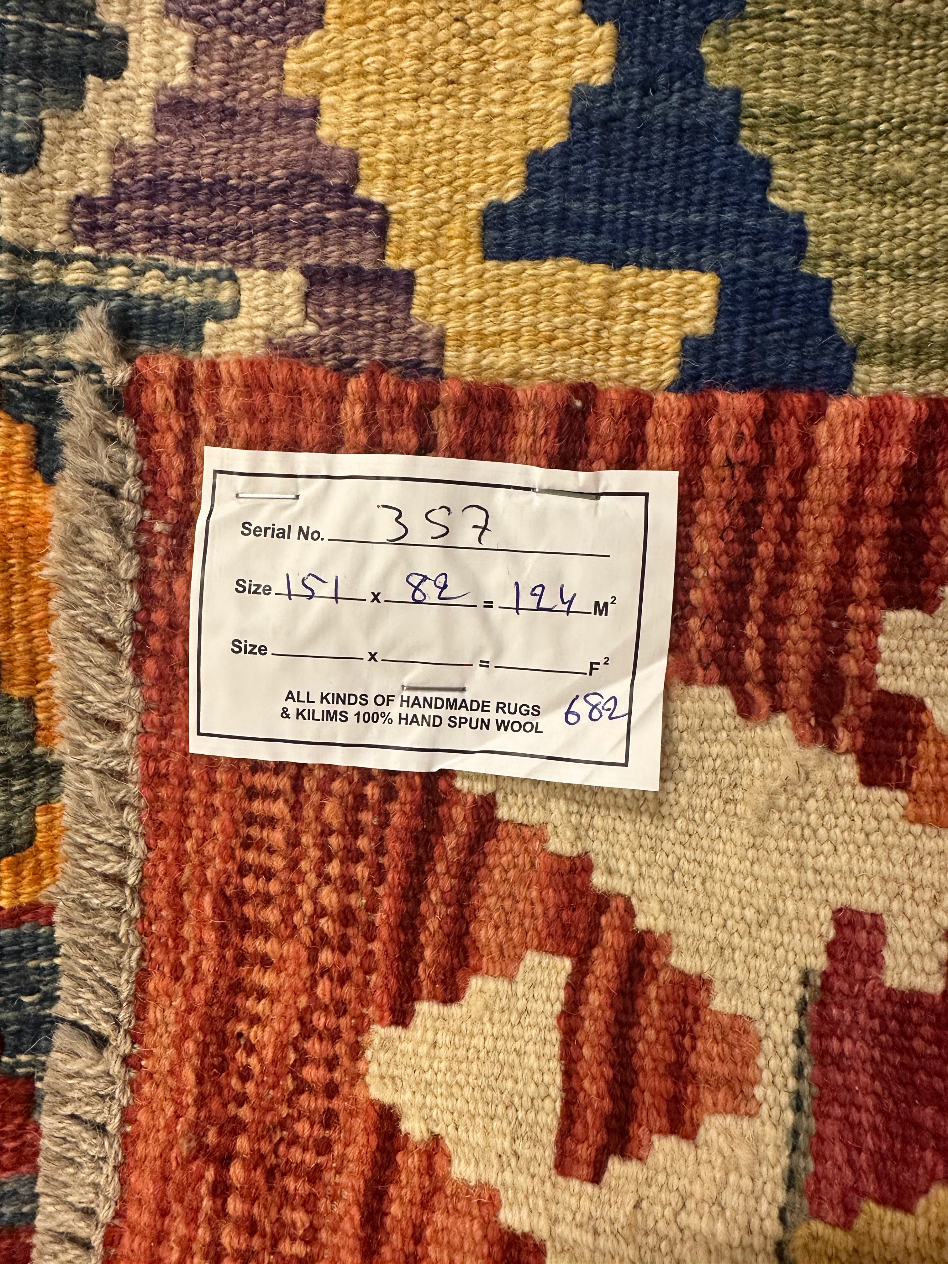Handgeweven Afghaanse Kelim 82 X 151 CM