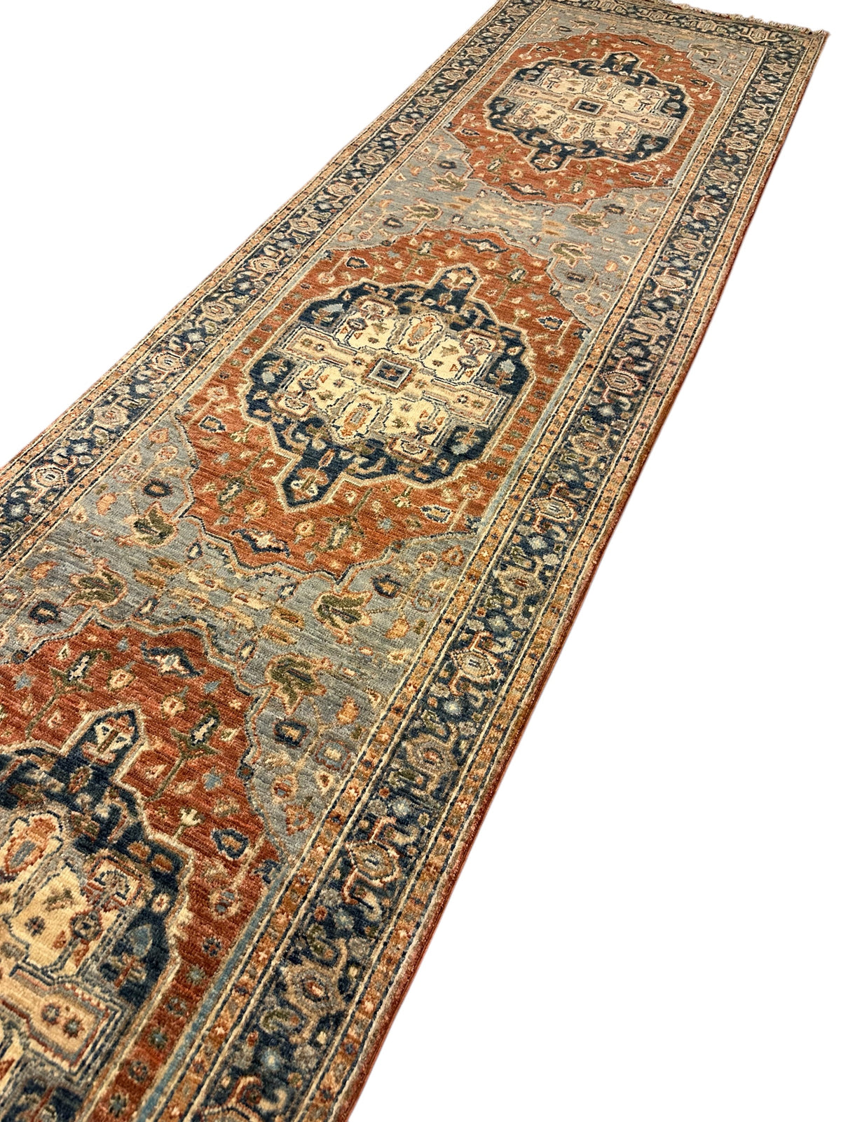 Handgeknoopt Afghaanse Heriz Loper 82 X 323 CM