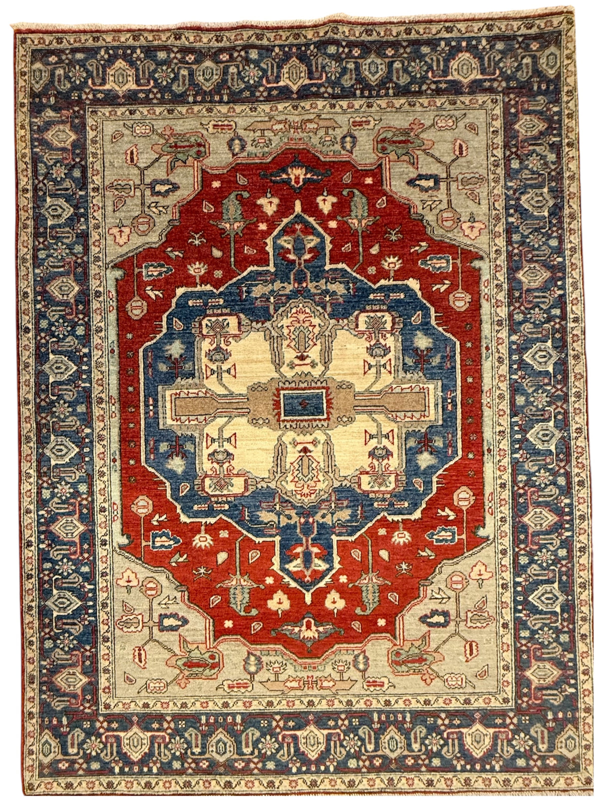 Afghaans Heriz Tapijt Handgeknoopt 149 X 202 CM