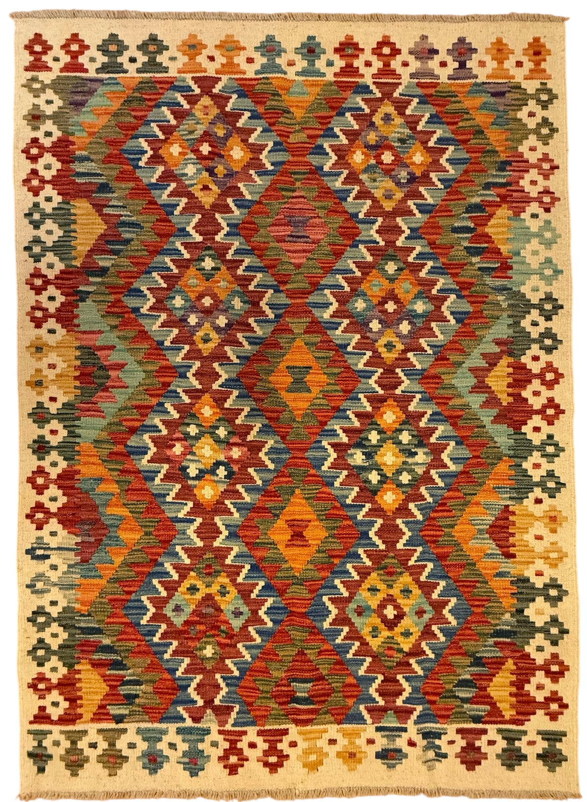 Afghaanse Kelim 126 X 173 CM Handgeweven