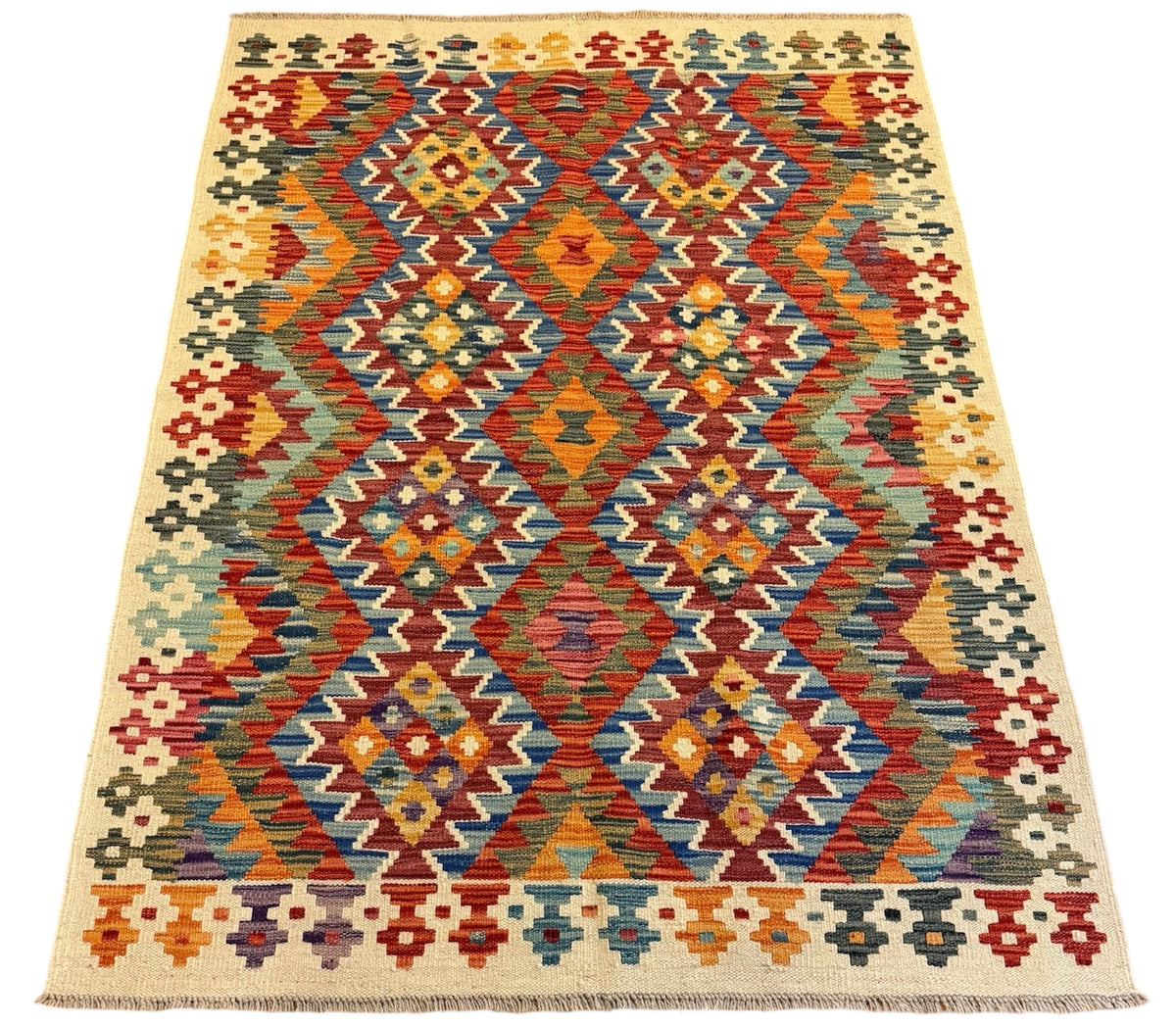 Afghaanse Kelim 126 X 173 CM Handgeweven
