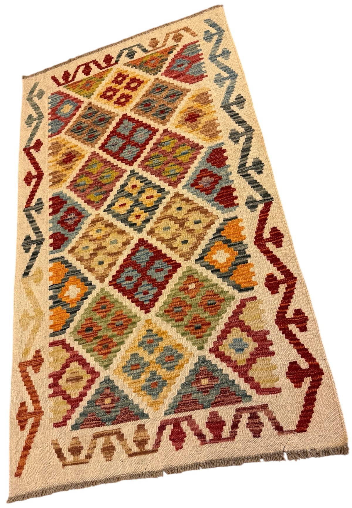 Handgeweven Afghaanse Kelim 86 X 152 CM