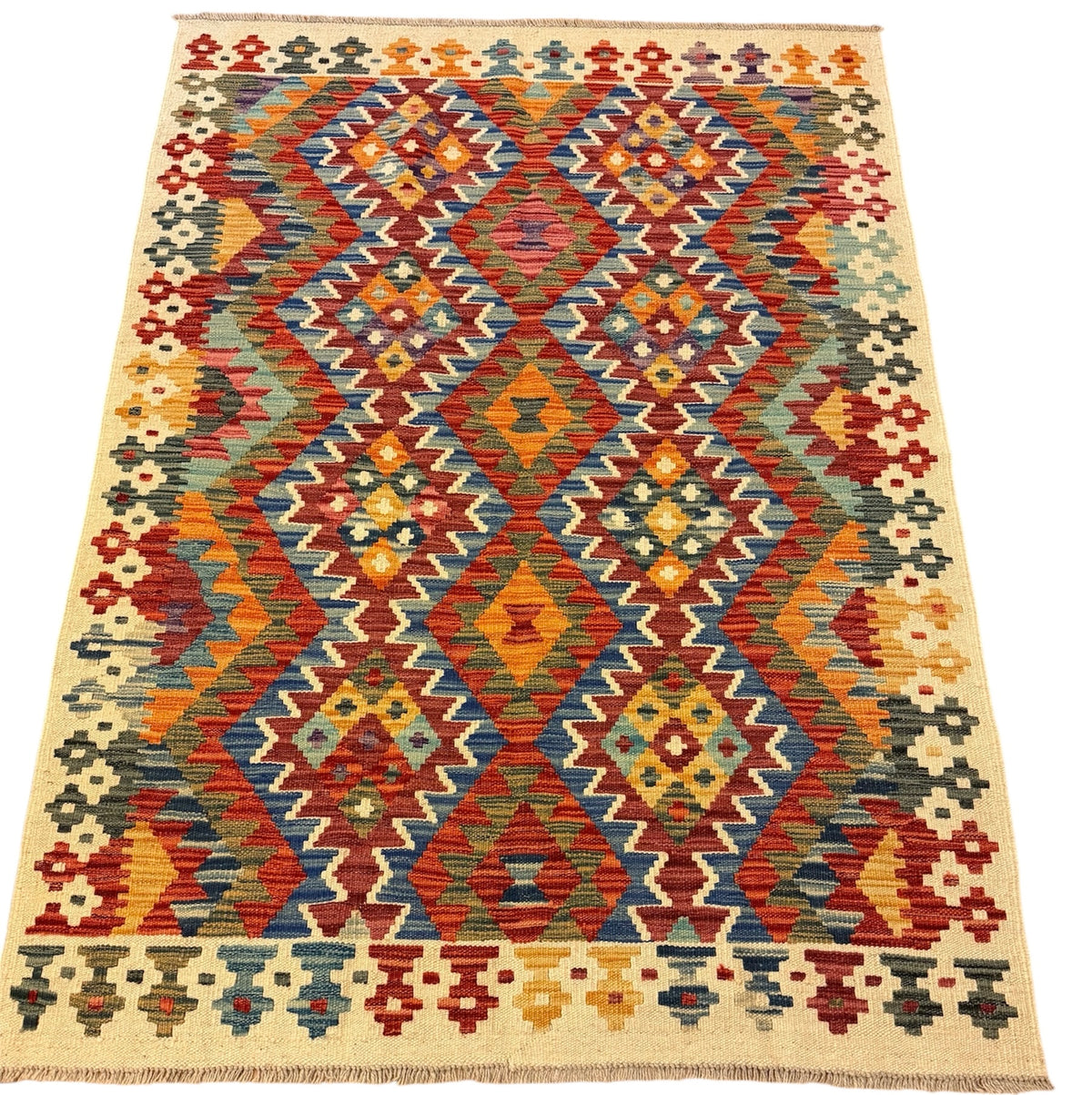 Afghaanse Kelim 126 X 173 CM Handgeweven