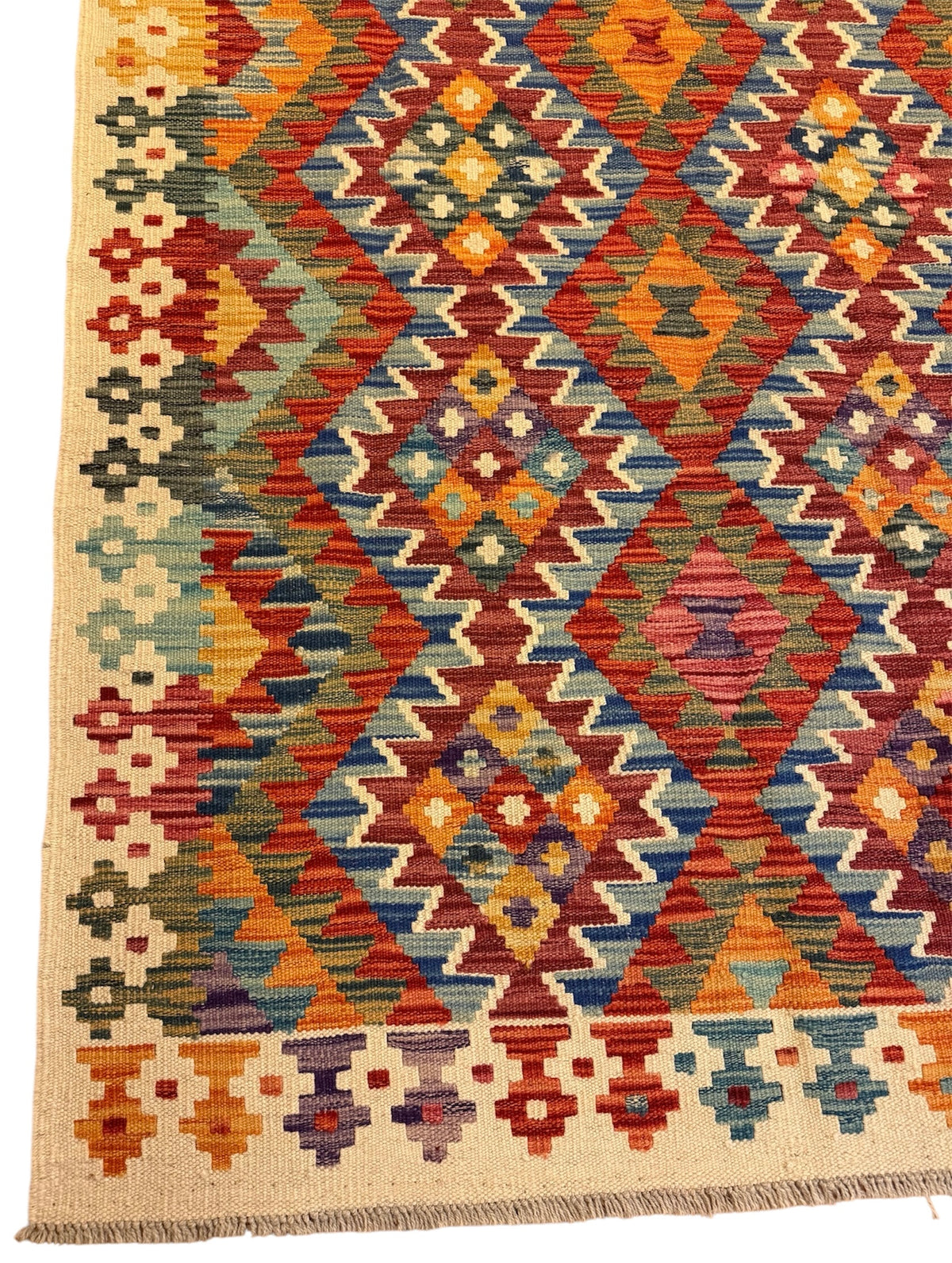 Afghaanse Kelim 126 X 173 CM Handgeweven