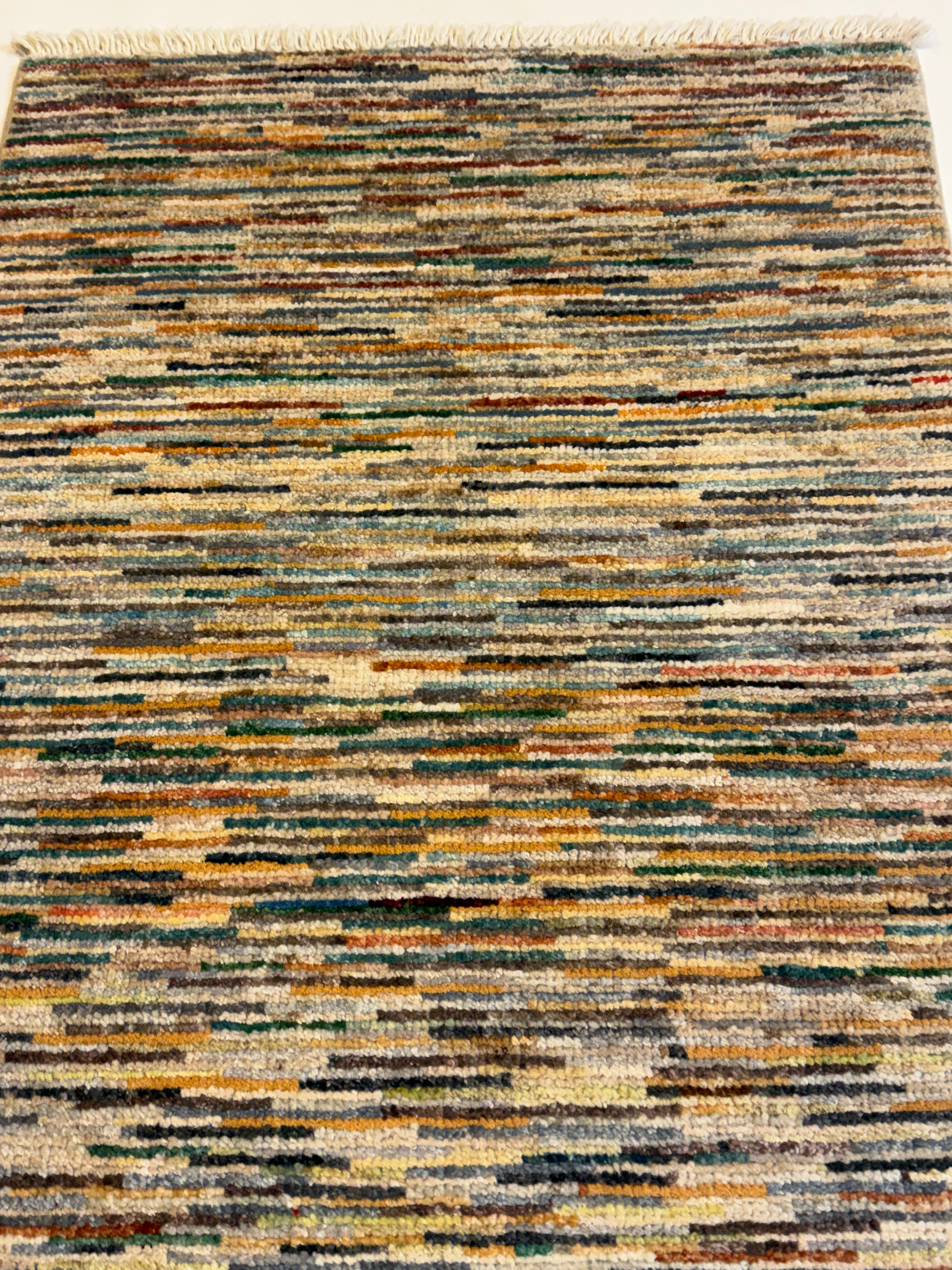 Afghaans Handgeknoopt Line Gabbeh 63 X 91 CM