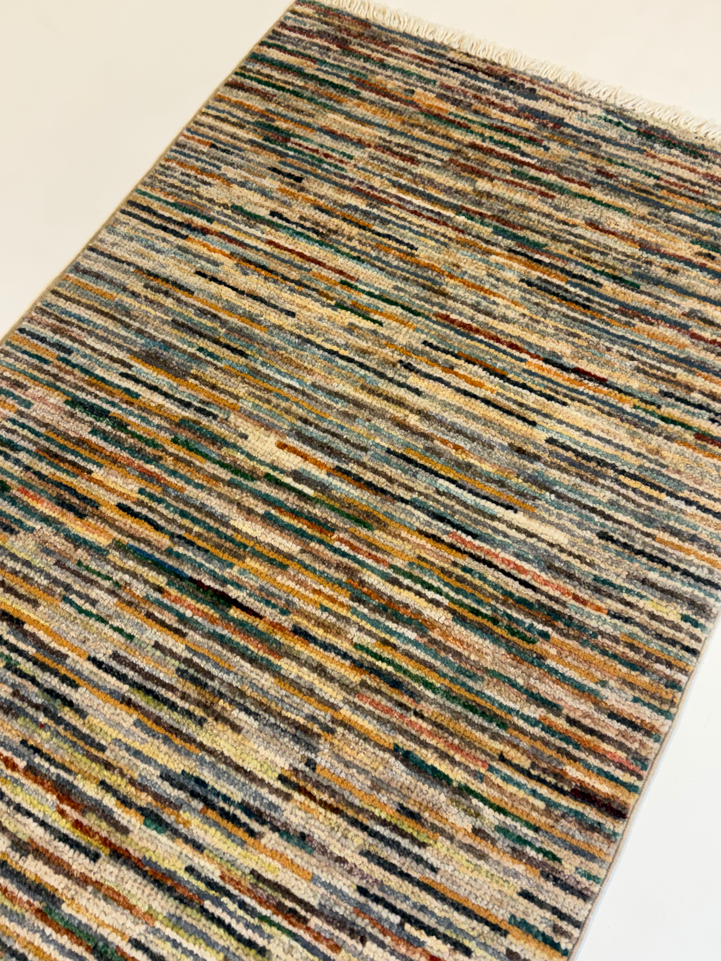 Afghaans Handgeknoopt Line Gabbeh 63 X 91 CM