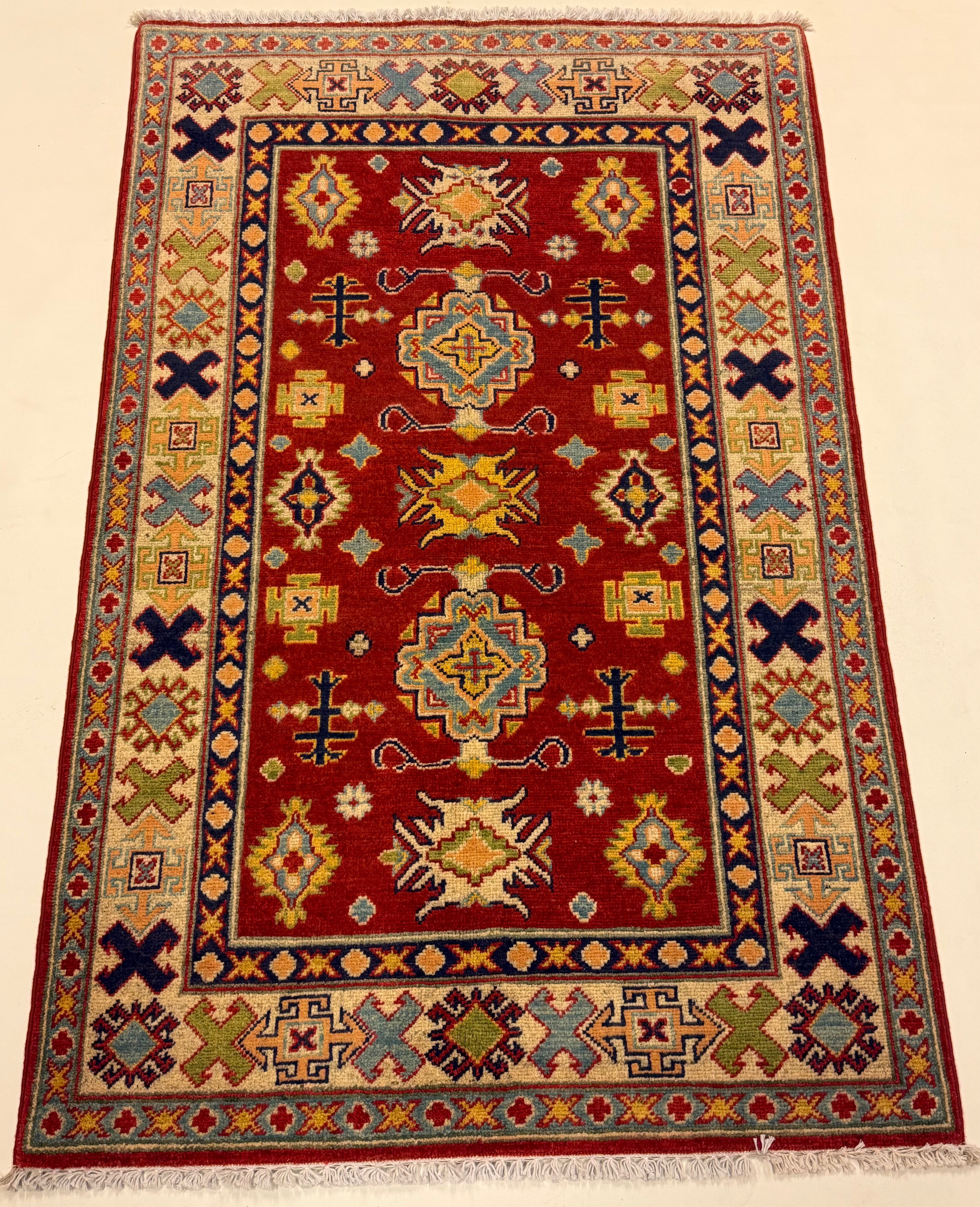 Handgeknoopt Kazak Tapijt 98 X 160 CM