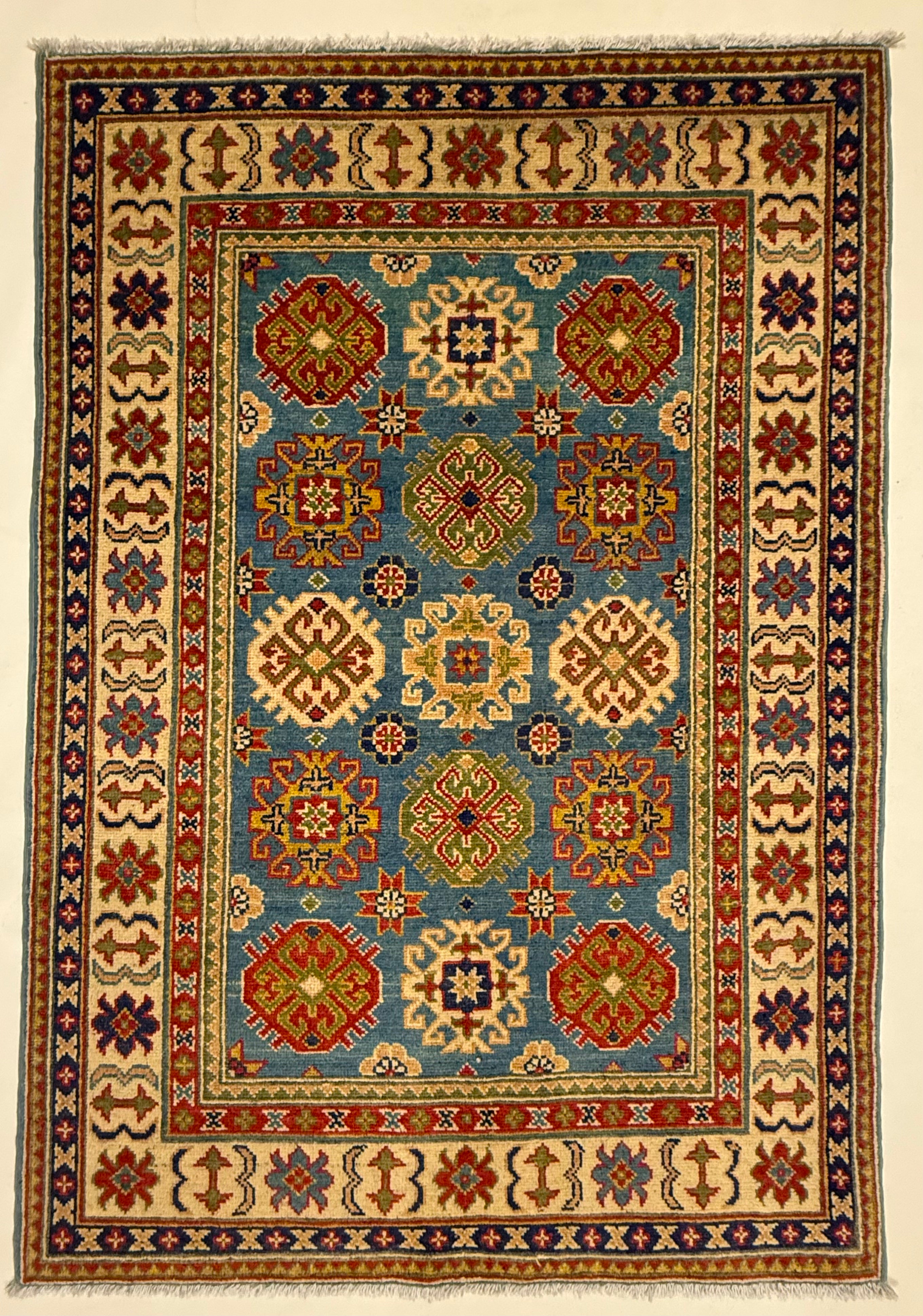Handgeknoopt Kazak Tapijt 101 X 147 CM
