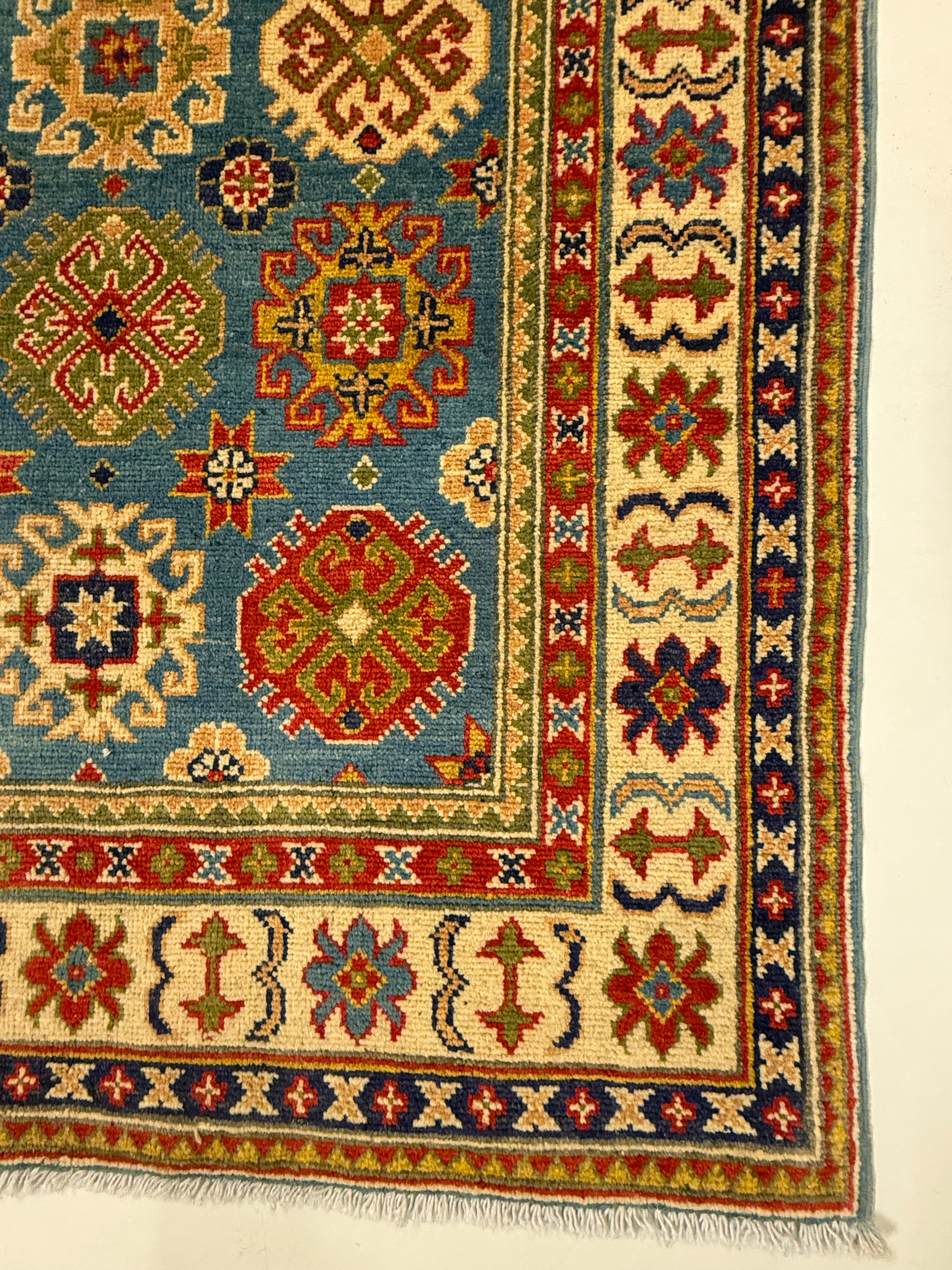 Handgeknoopt Kazak Tapijt 101 X 147 CM