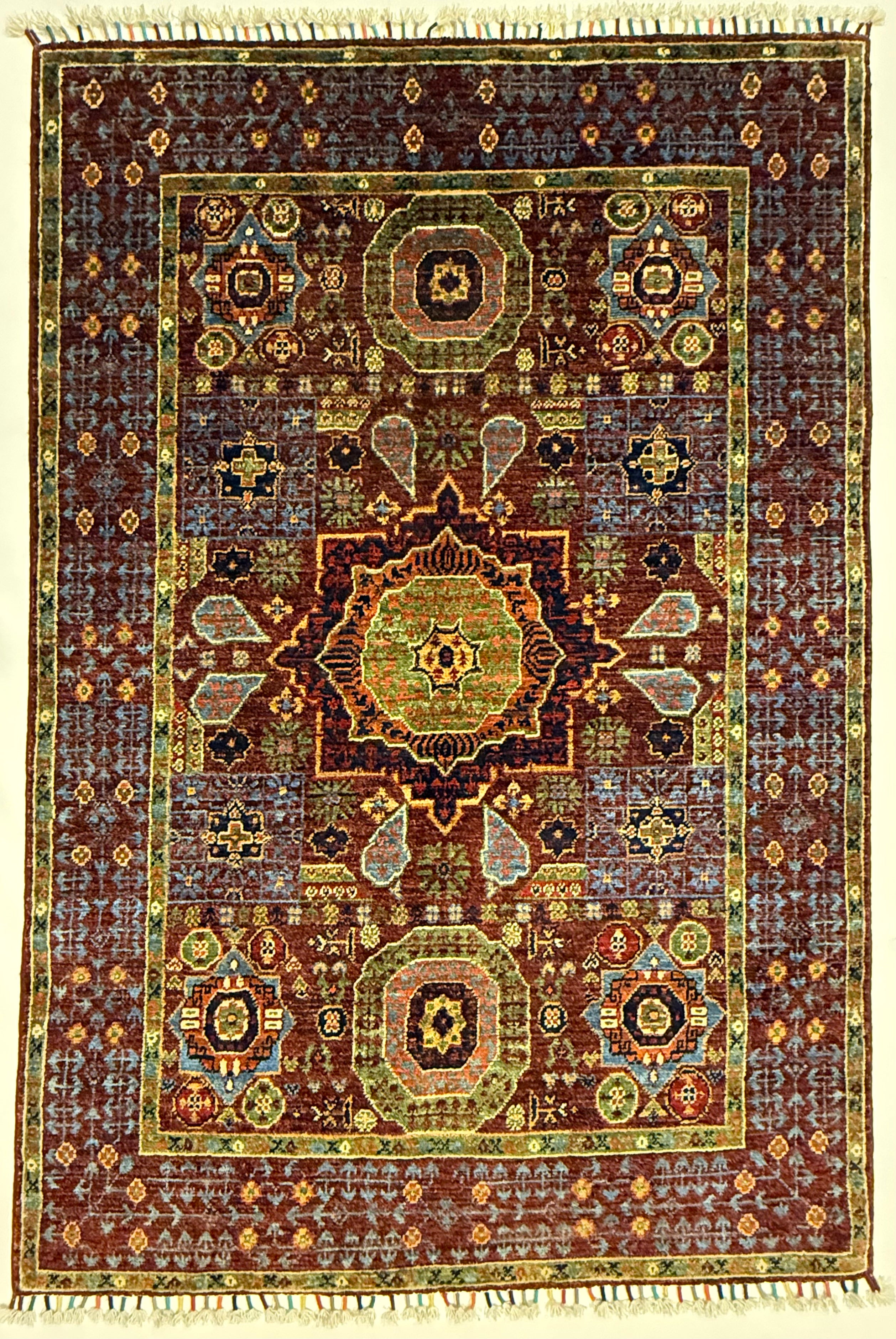 Handgeknoopt Mamluk Tapijt 102 X 152 CM
