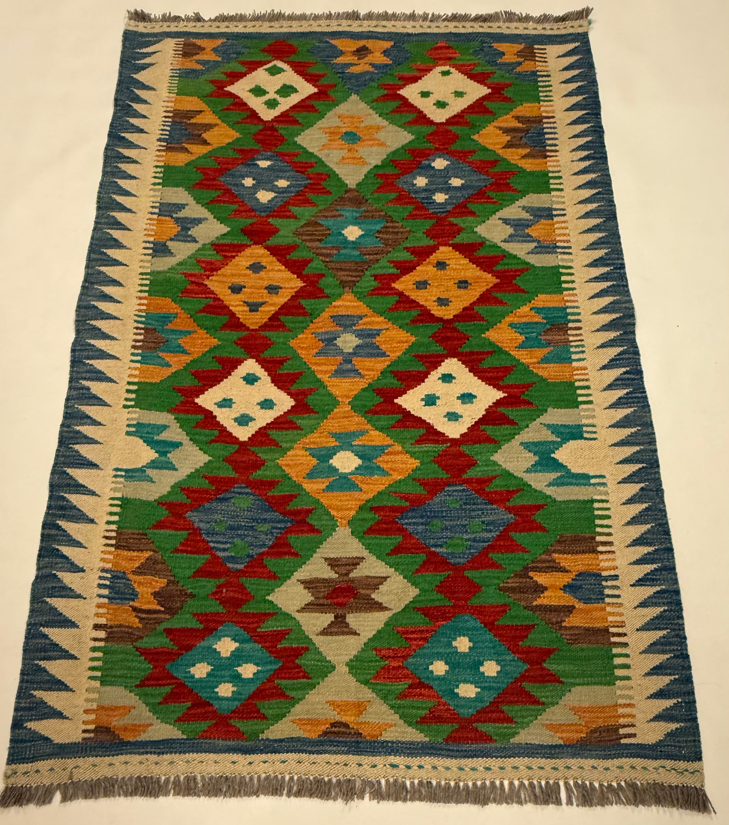 Afghaanse Kelim Handgeweven 99 X 152 CM