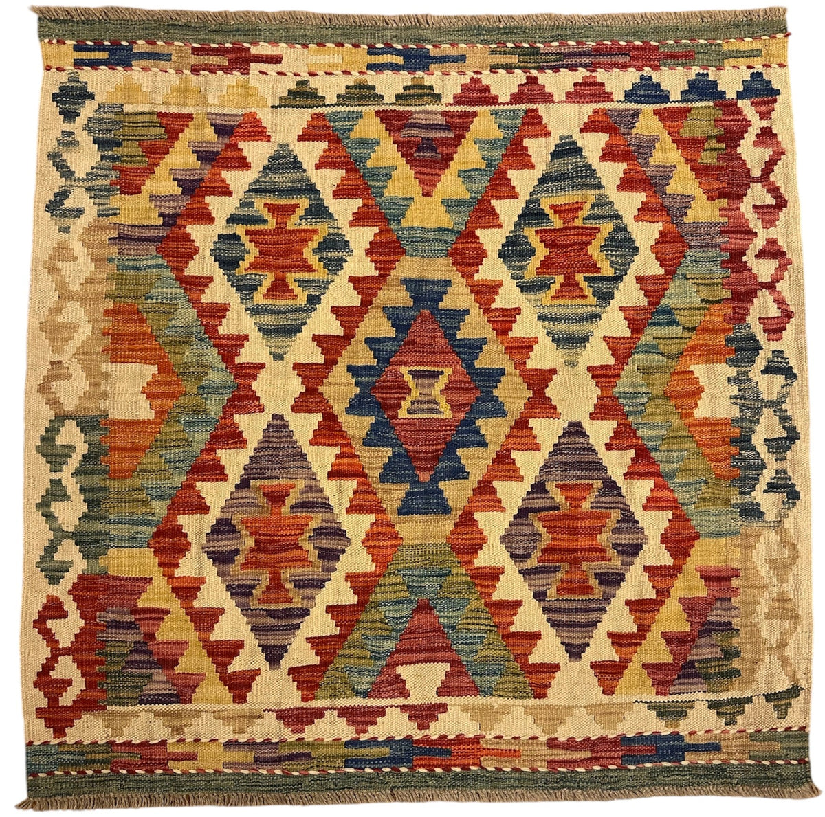 Handgeweven Afghaanse Kelim 100 X 101 CM