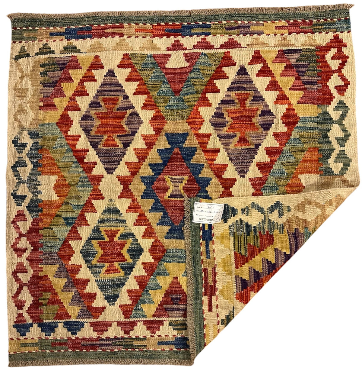 Handgeweven Afghaanse Kelim 100 X 101 CM