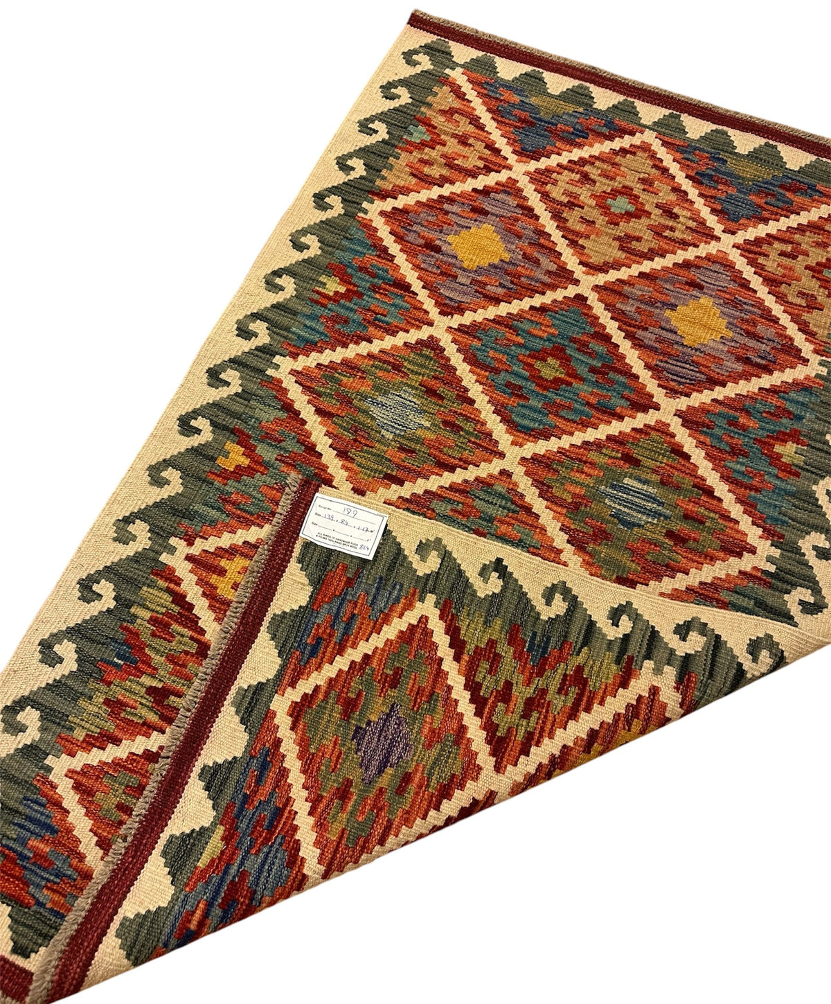 Handgeweven Afghaanse Kelim 84 X 139 CM