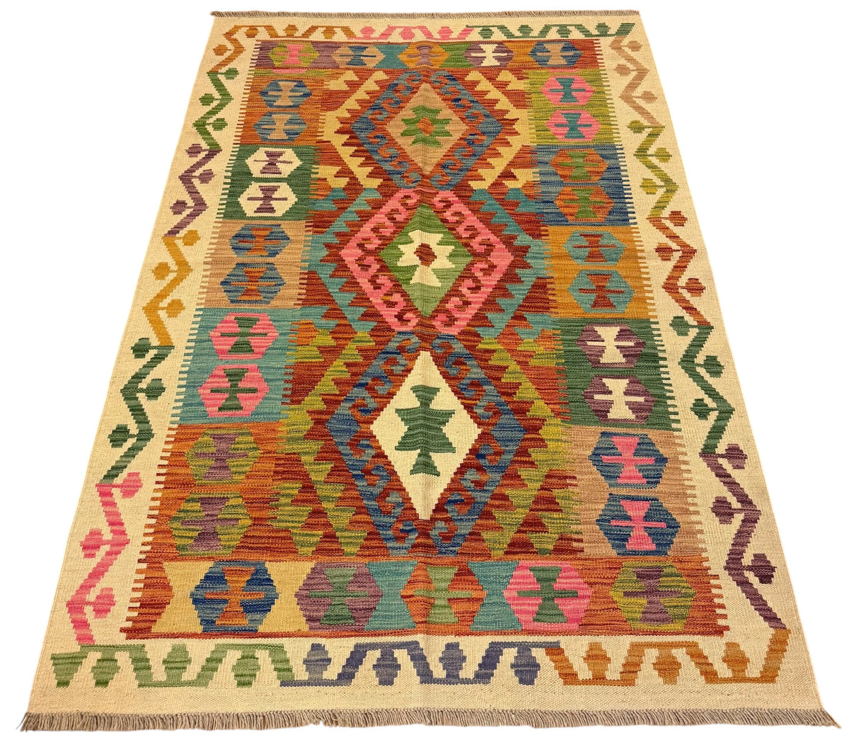 Handgeweven Afghaanse Kelim 127 X 182 CM