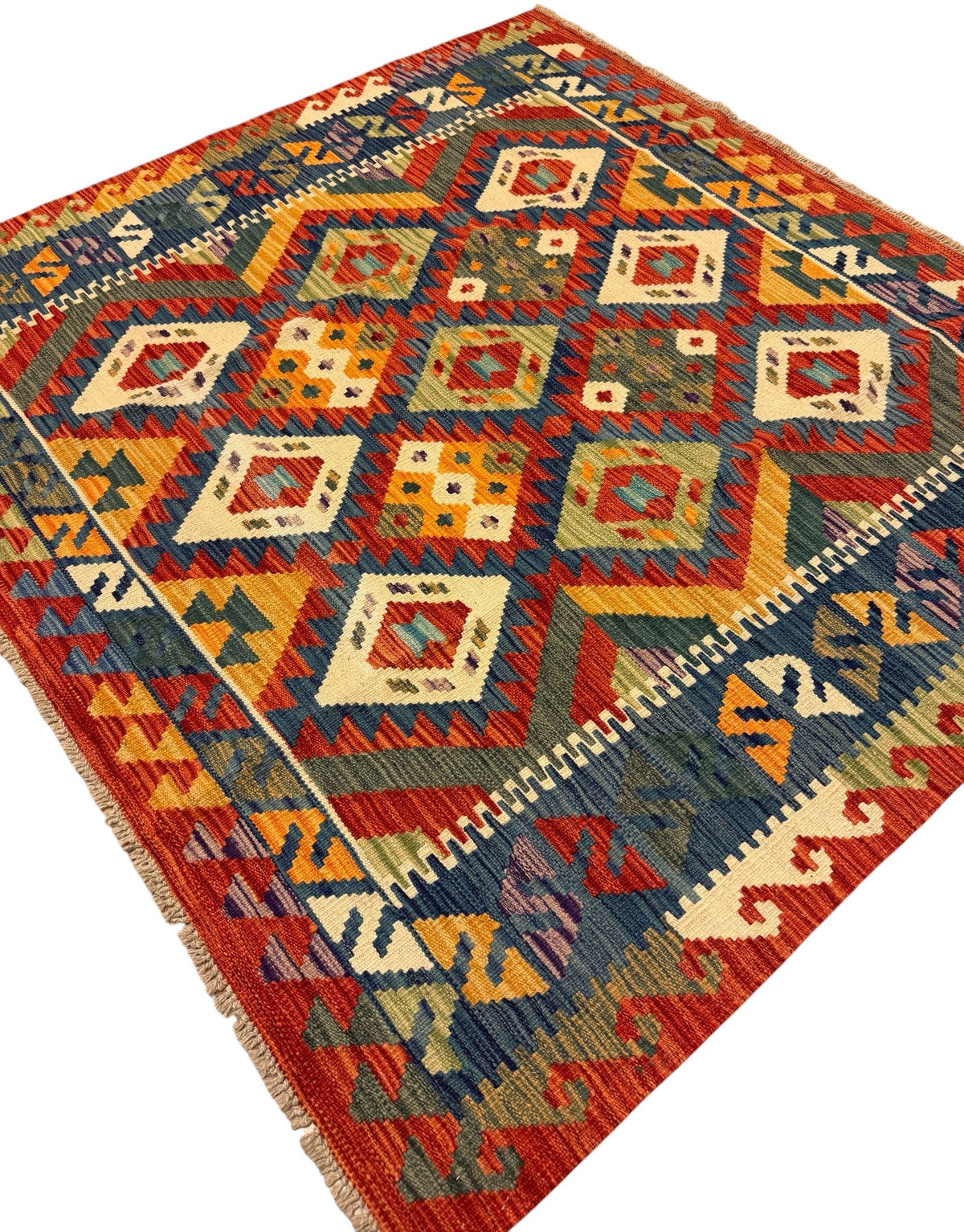 Afghaanse Kelim 145 X 156 CM Handgeweven Wol