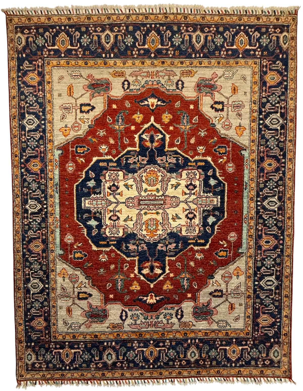 Afghaans Heriz Tapijt Handgeknoopt 155 X 202 CM