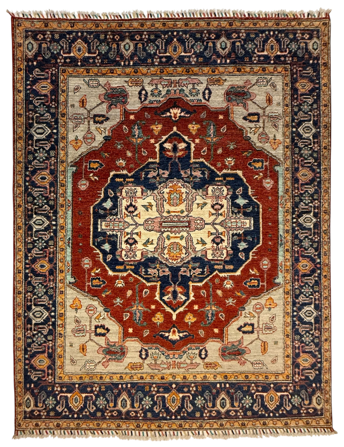 Afghaans Heriz Tapijt Handgeknoopt 155 X 202 CM