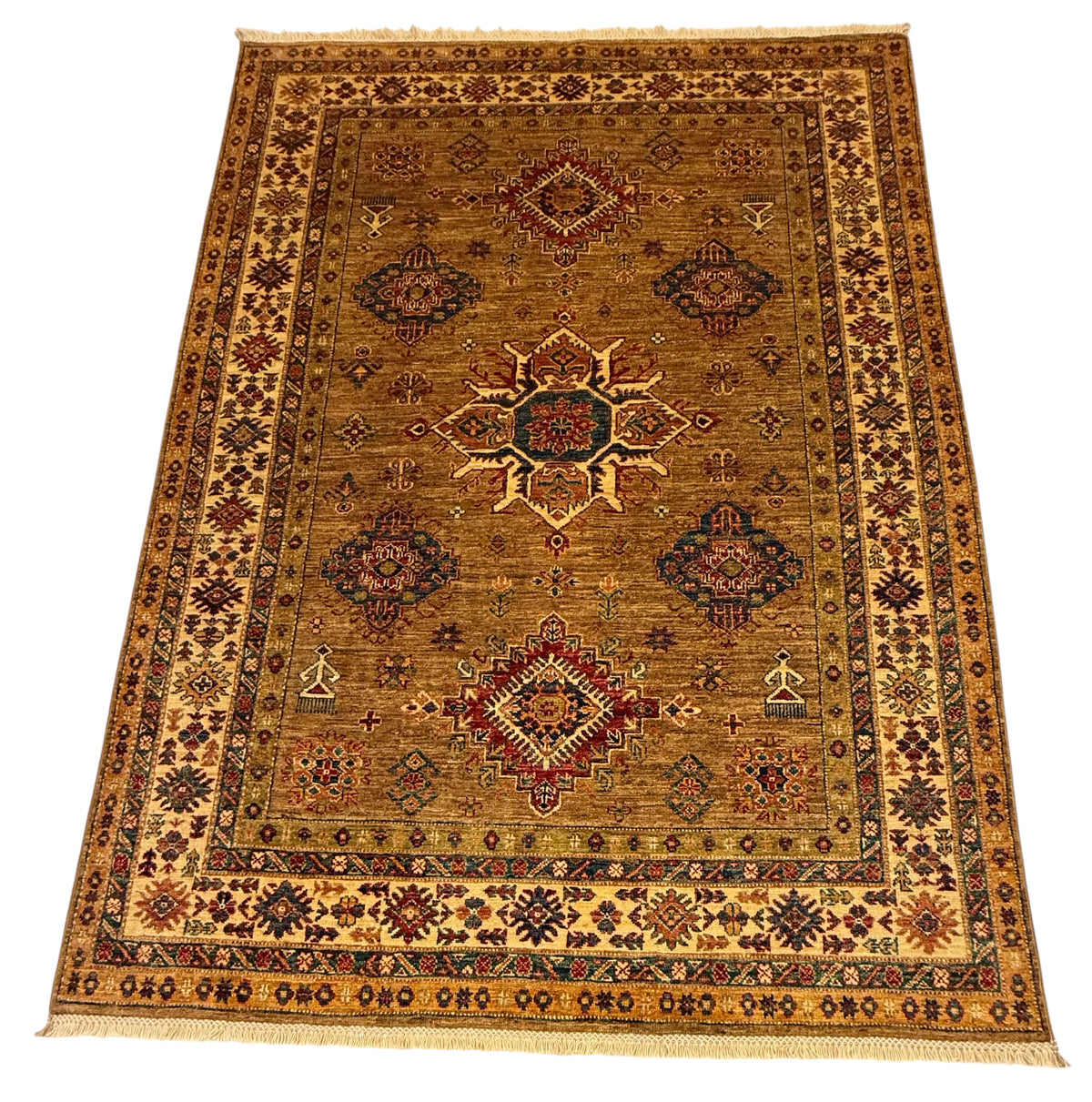 Afghaanse Handgeknoopt Kazak Tapijt 156 X 216 CM