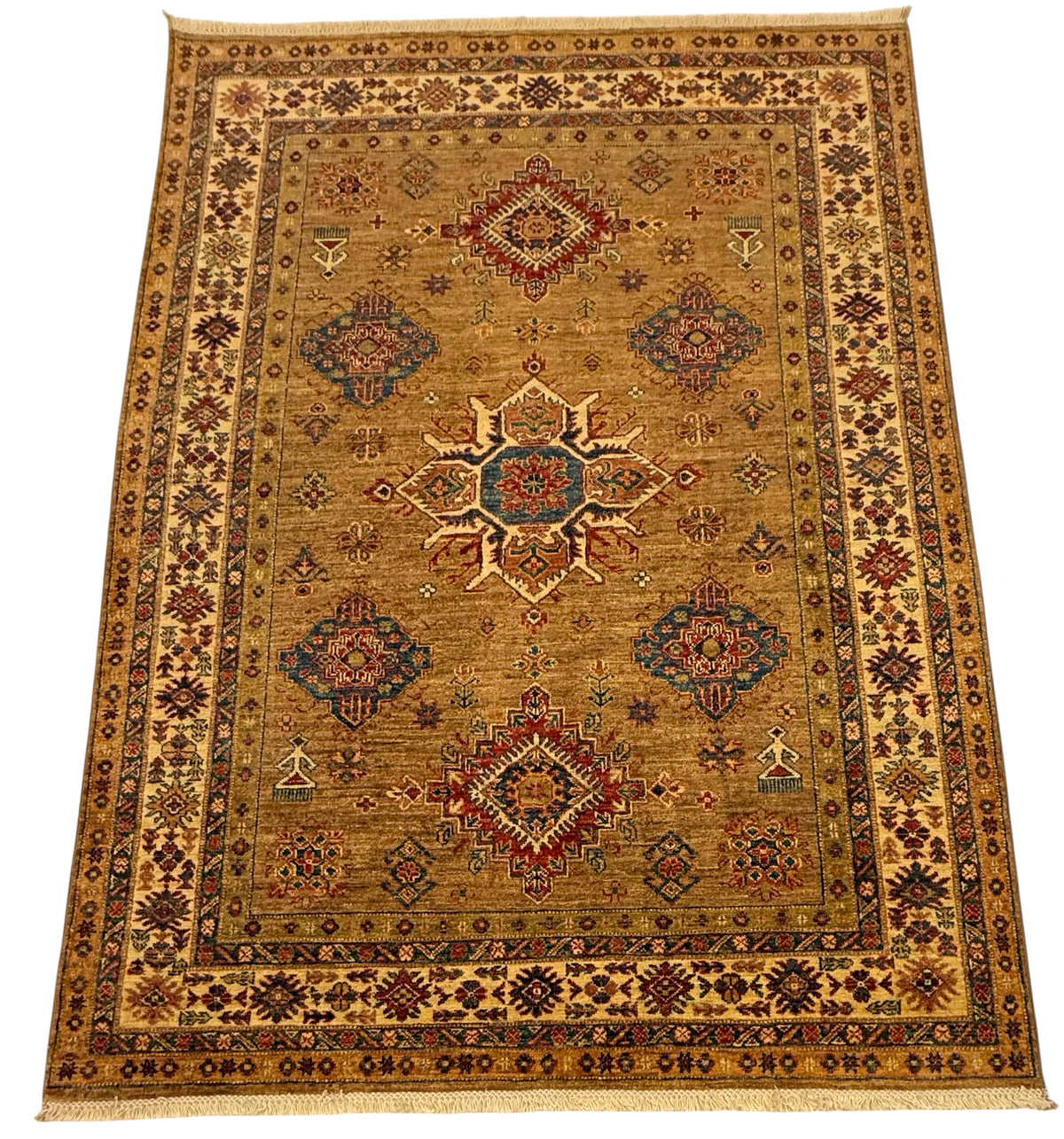 Afghaanse Handgeknoopt Kazak Tapijt 156 X 216 CM