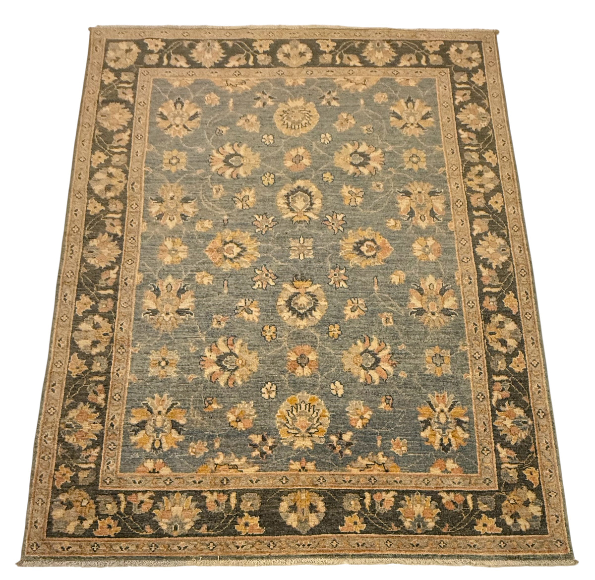 Afghaans Ziegler Tapijt 148 X 196 CM Handgeknoopt
