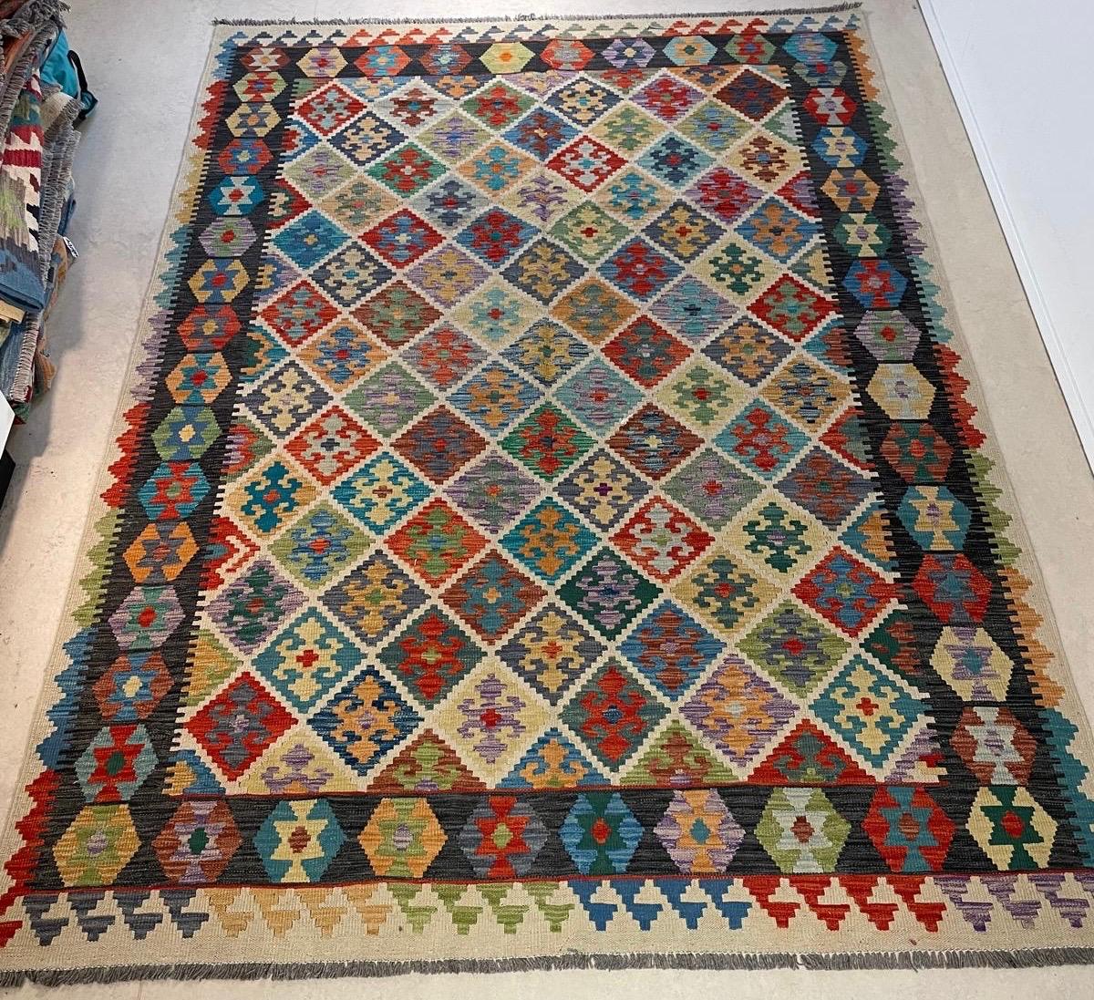 Handgeweven Afghaans Kelim 202 X 304 CM