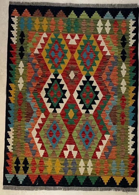Afghaanse Kelim 101 X 148 CM Handgeweven