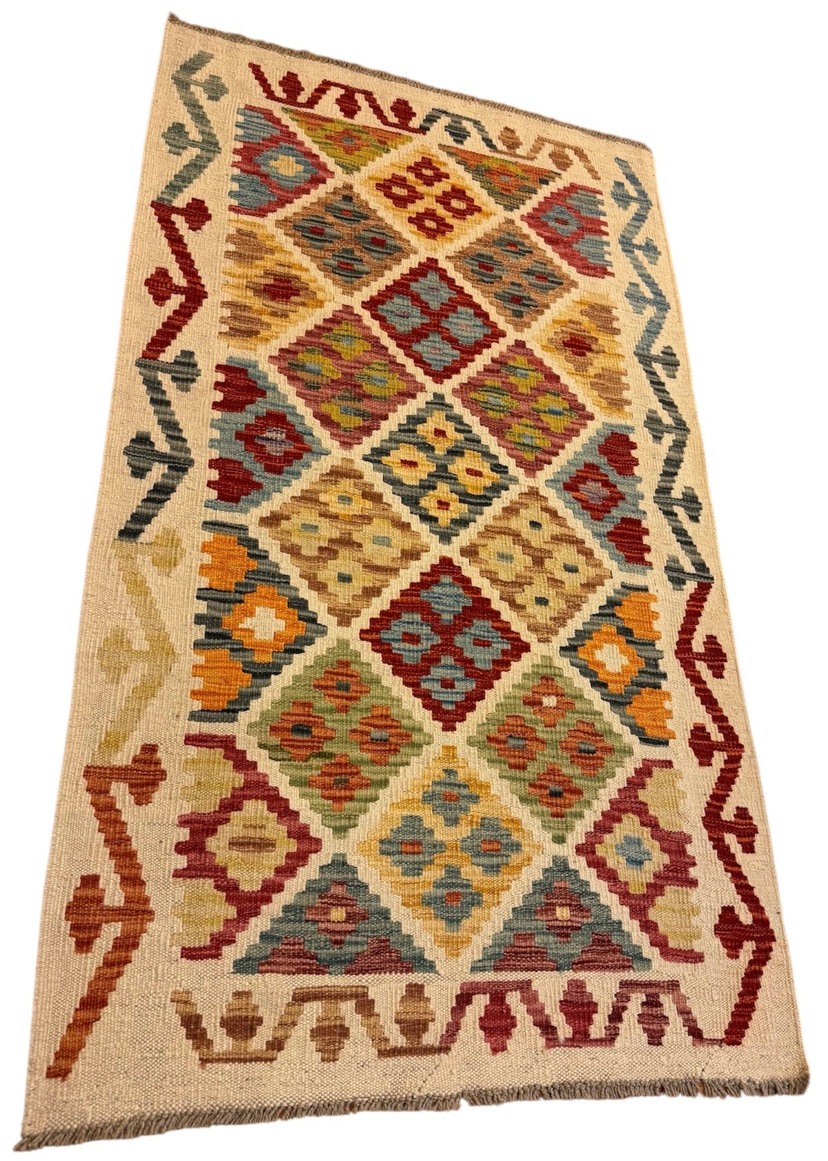 Handgeweven Afghaanse Kelim 86 X 152 CM