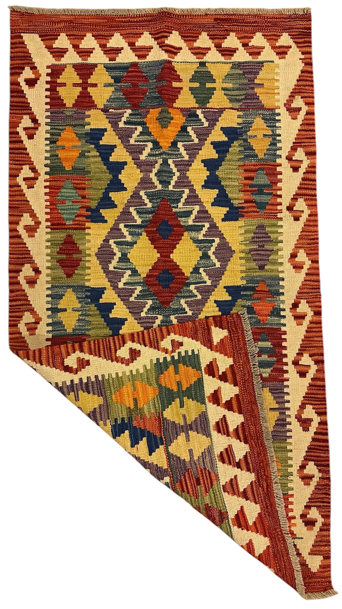 Handgeweven Afghaanse Kelim 82 X 151 CM