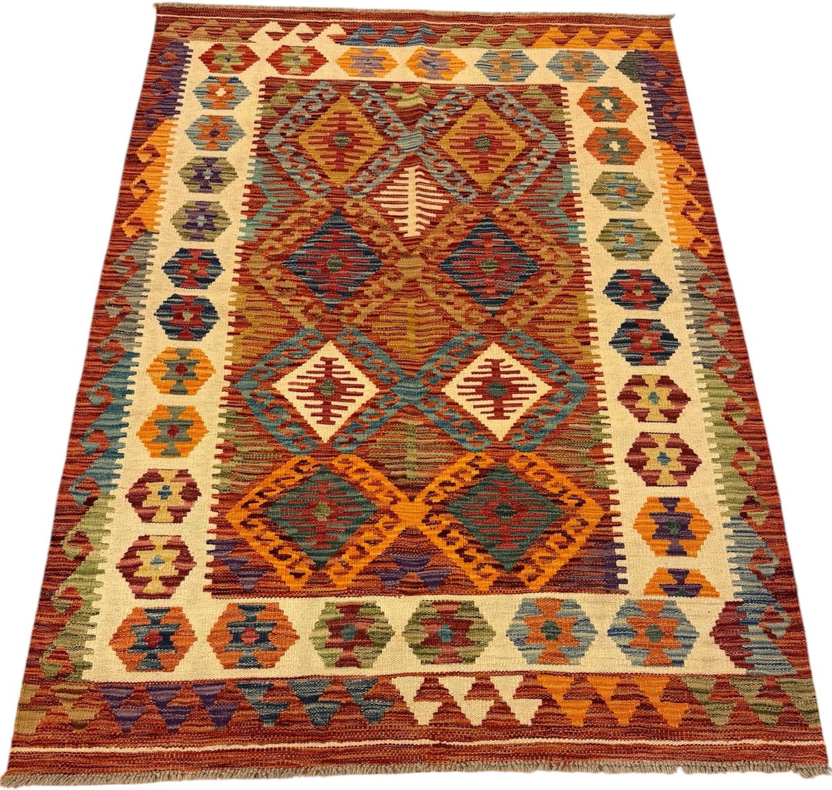 Afghaanse Kelim 126 X 181 CM Handgeweven