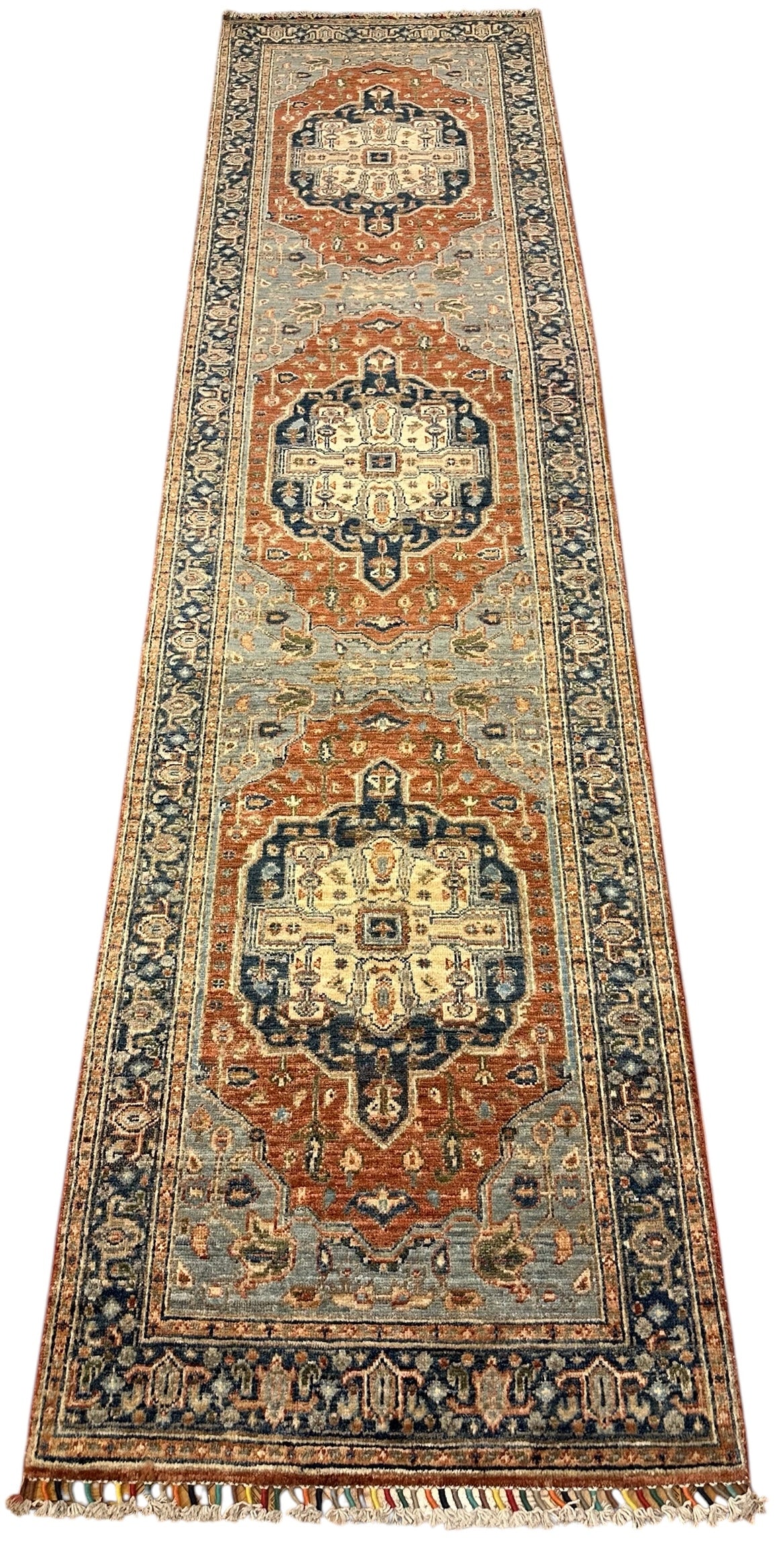 Handgeknoopt Afghaanse Heriz Loper 82 X 323 CM