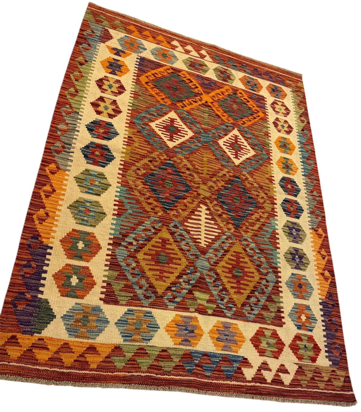 Afghaanse Kelim 126 X 181 CM Handgeweven