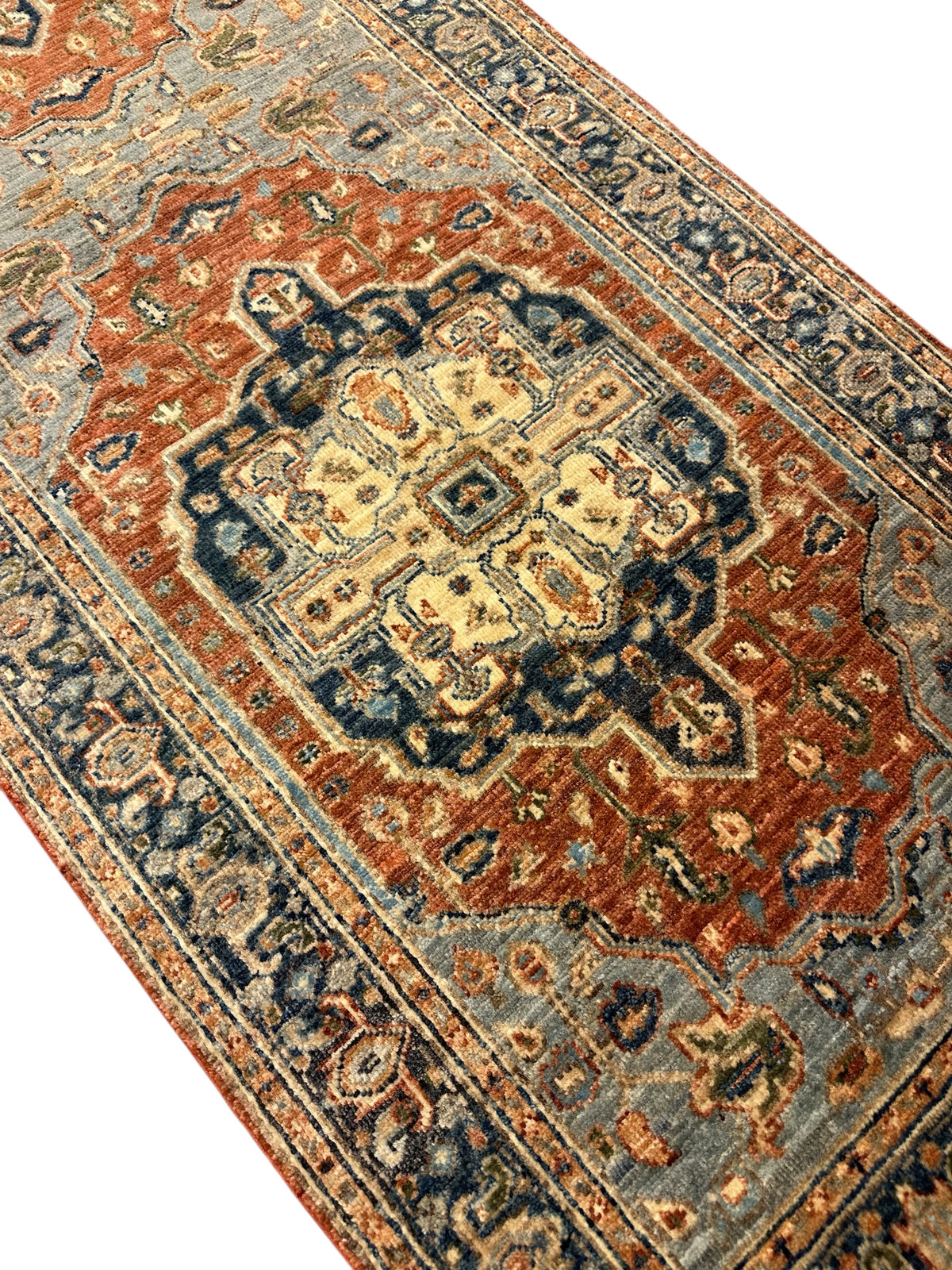 Handgeknoopt Afghaanse Heriz Loper 82 X 323 CM
