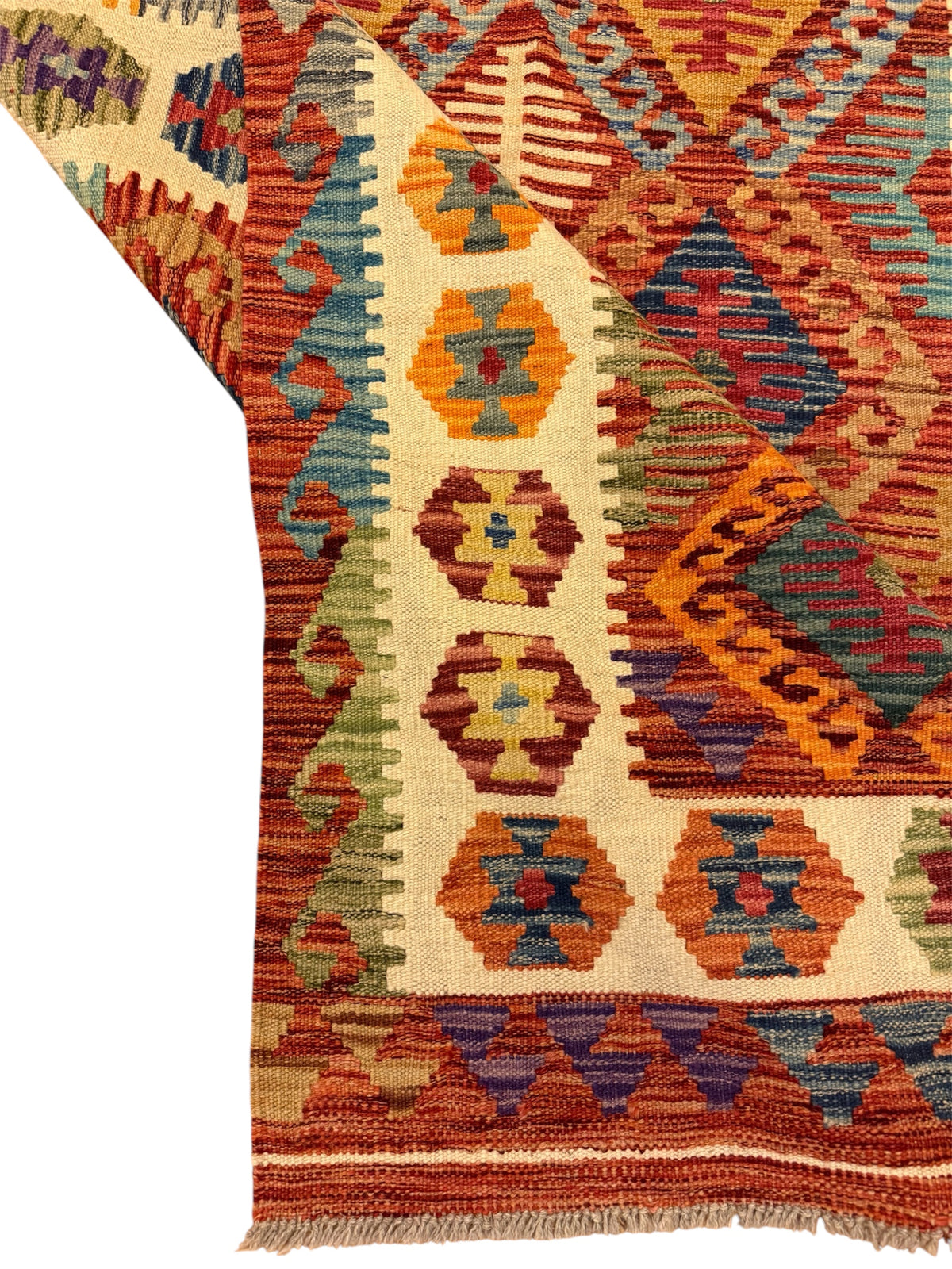 Afghaanse Kelim 126 X 181 CM Handgeweven