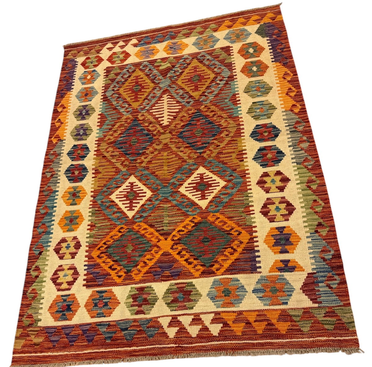 Afghaanse Kelim 126 X 181 CM Handgeweven