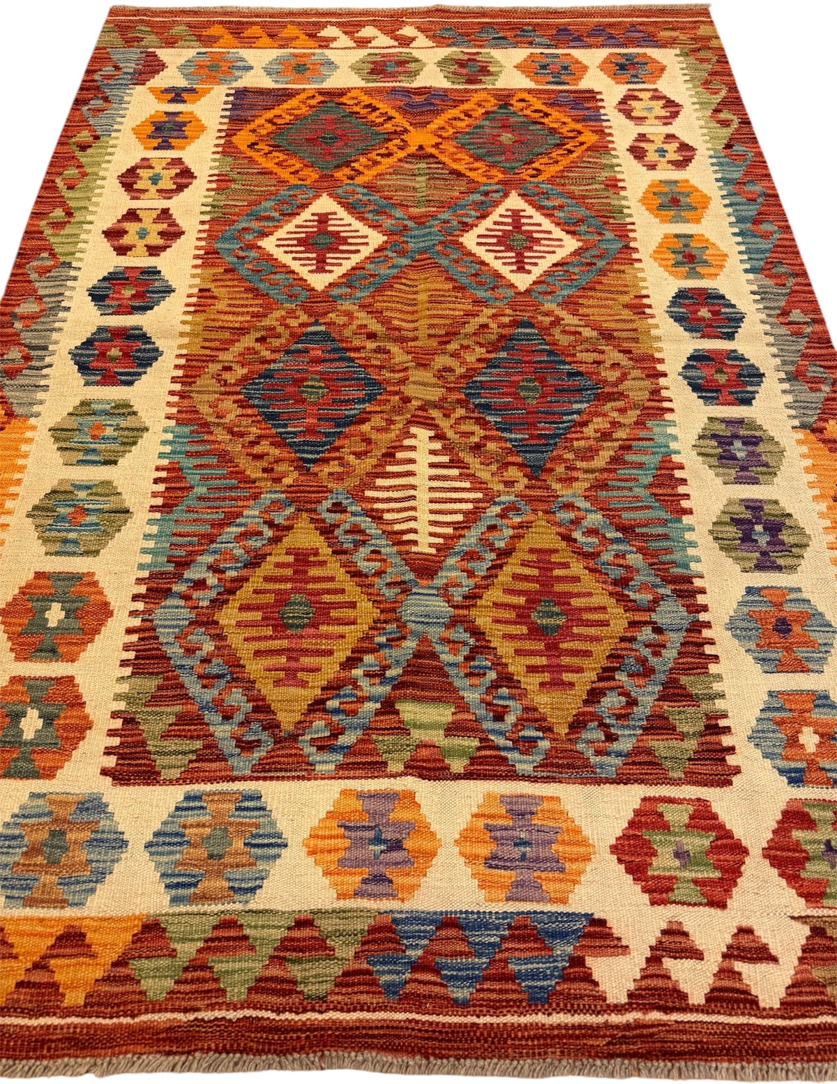 Afghaanse Kelim 126 X 181 CM Handgeweven