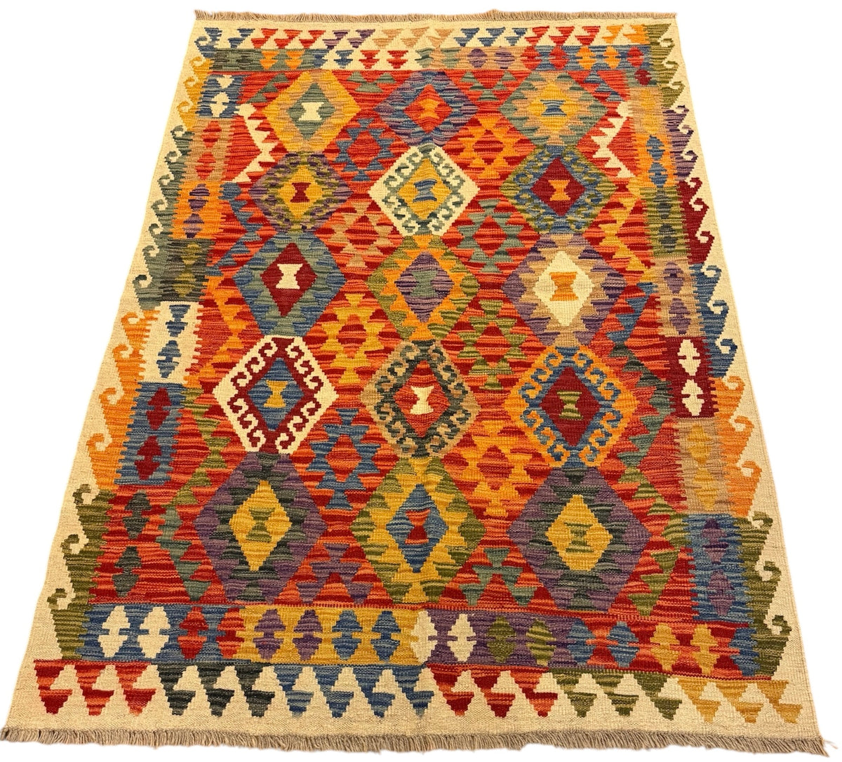 Handgeweven Afghaanse Kelim 129 X 185 CM