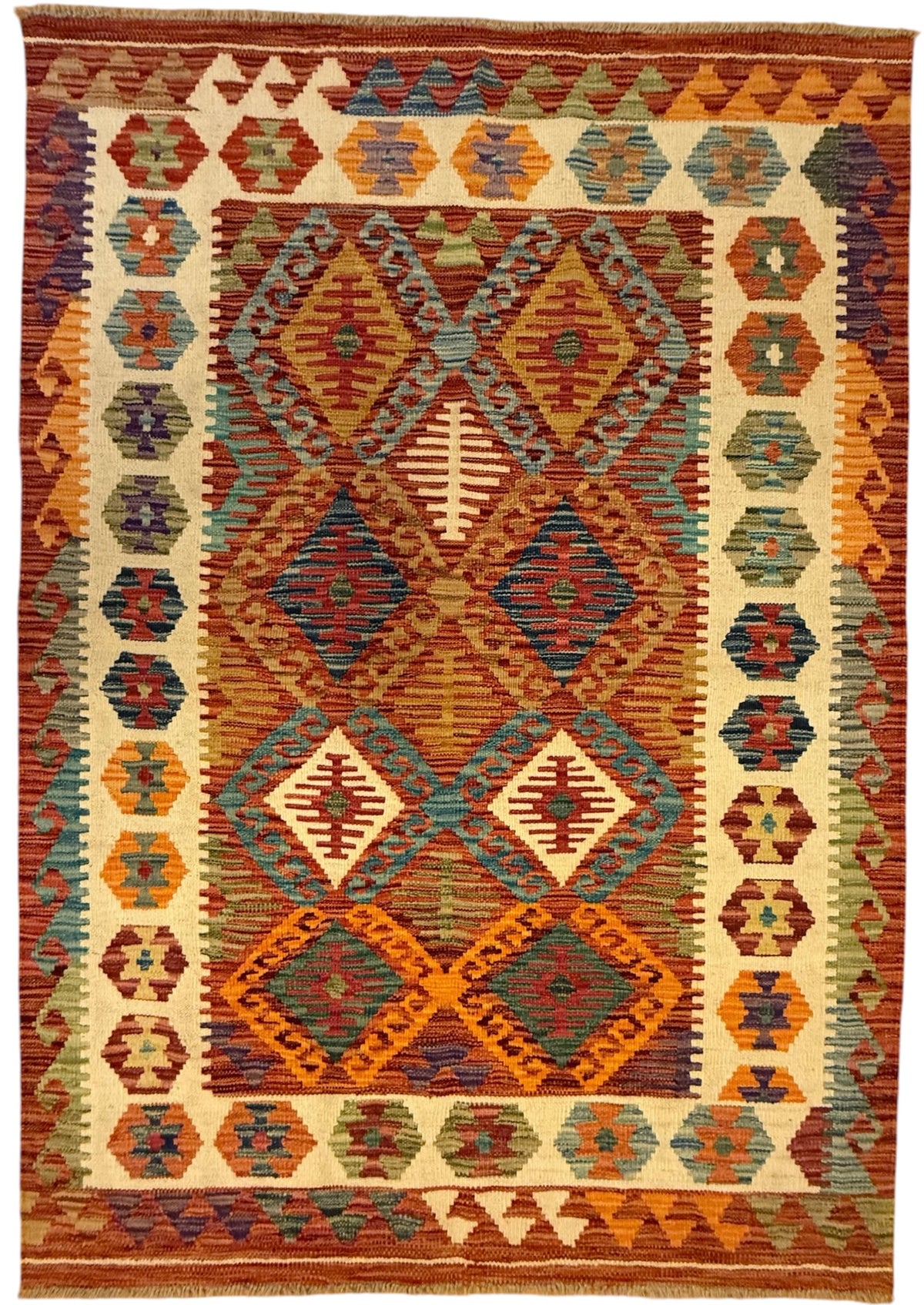 Afghaanse Kelim 126 X 181 CM Handgeweven