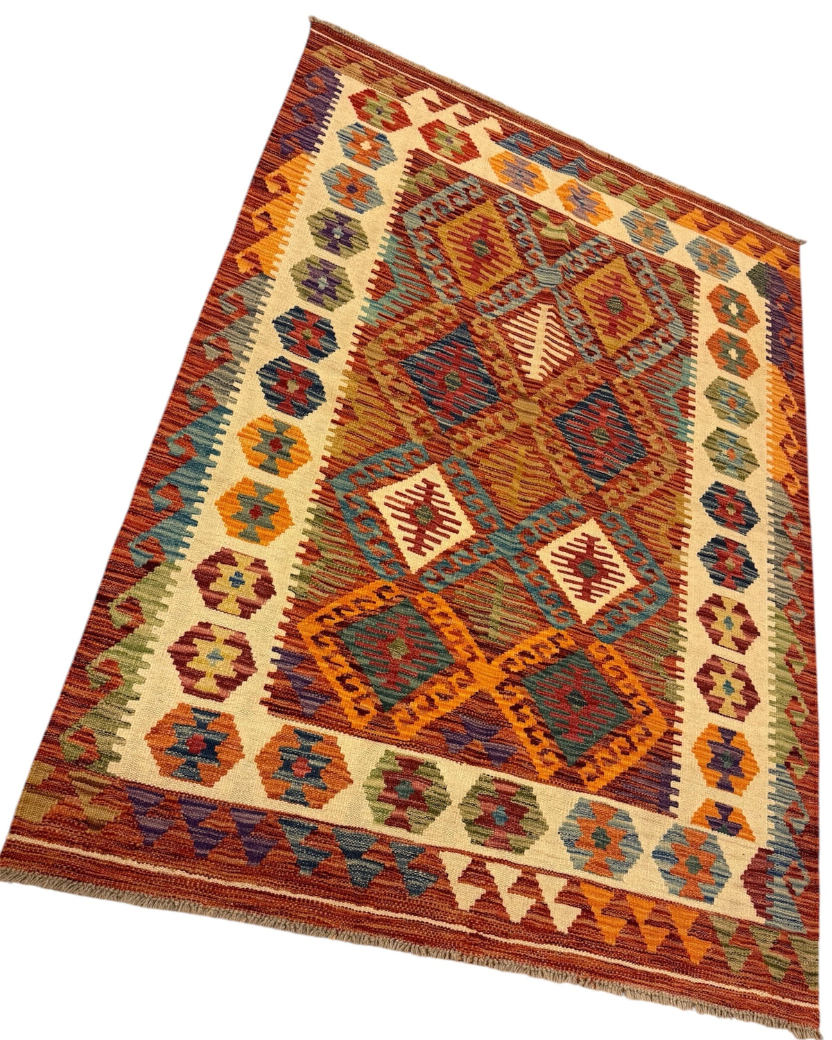 Afghaanse Kelim 126 X 181 CM Handgeweven