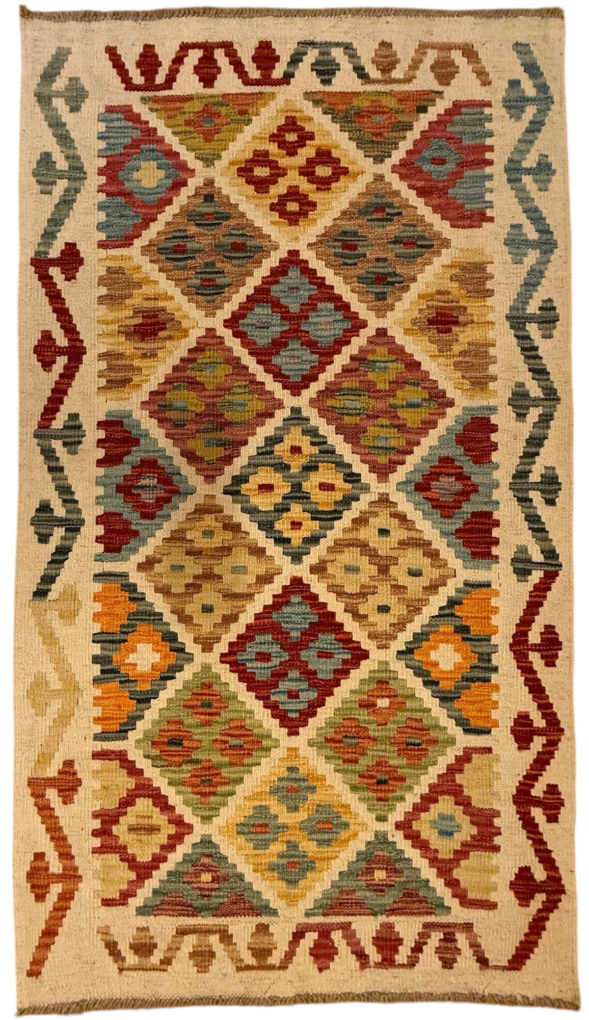 Handgeweven Afghaanse Kelim 86 X 152 CM