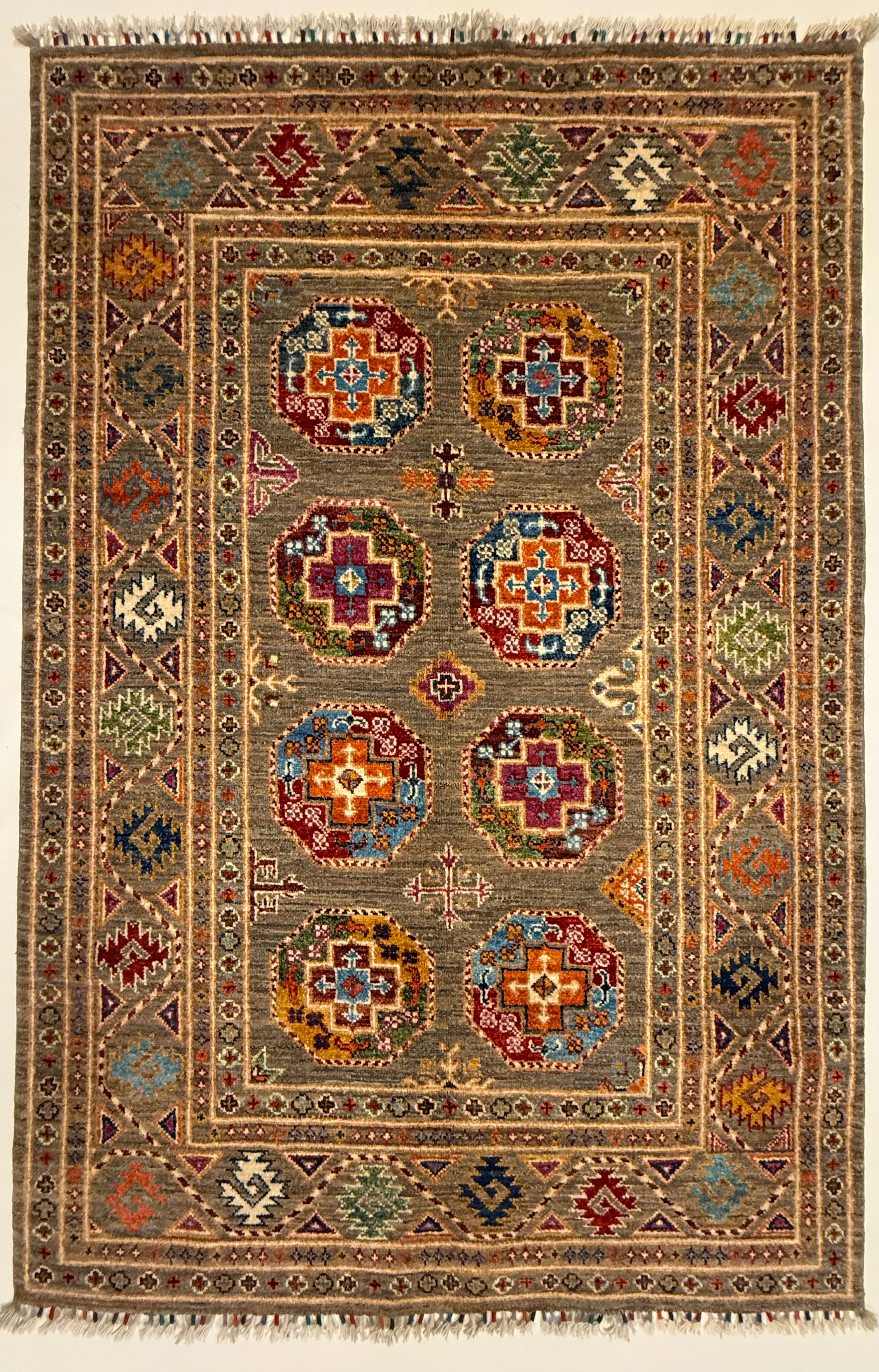 Handgeknoopt Super Kazak Tapijt 120 X 180 CM