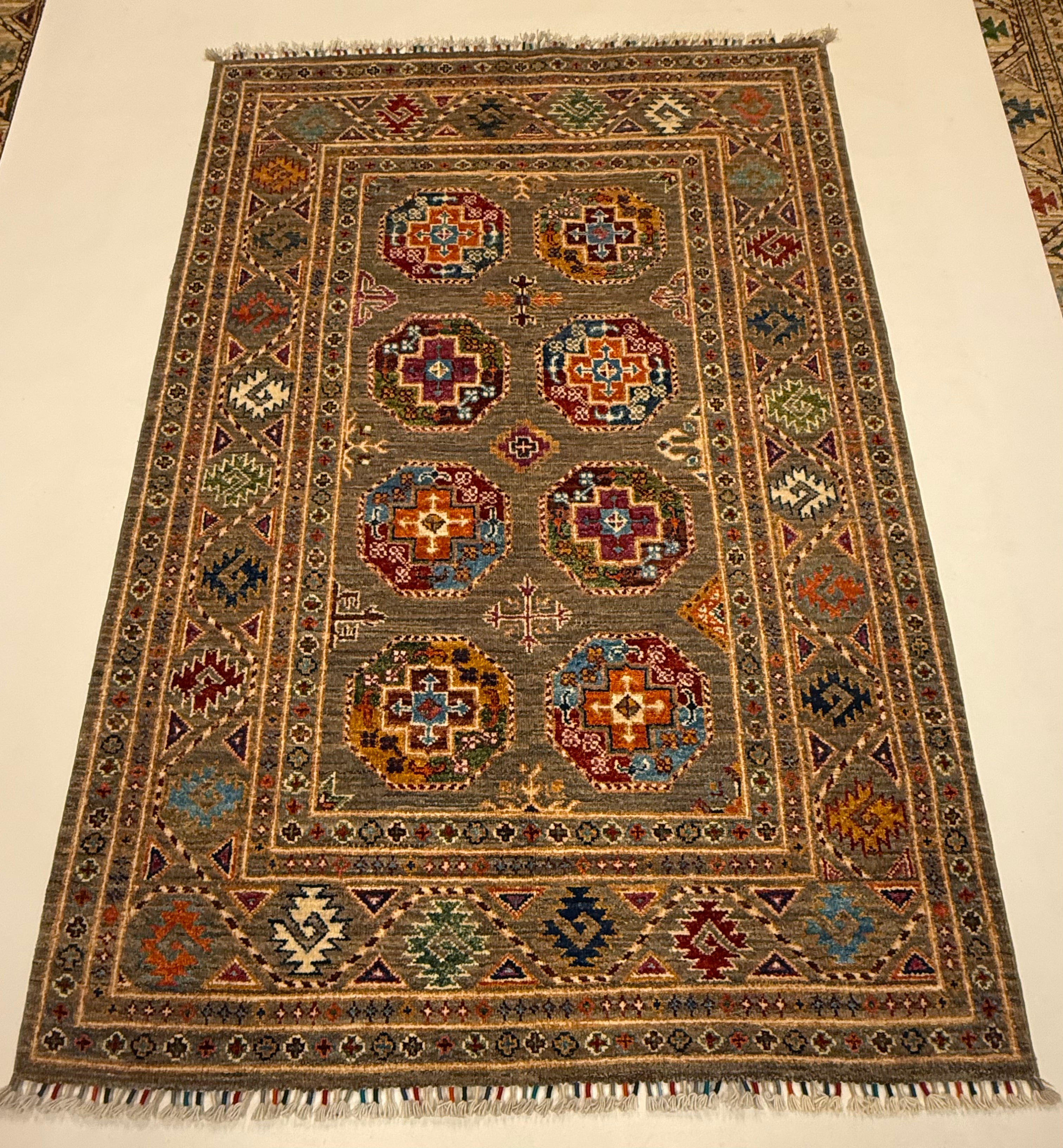 Handgeknoopt Super Kazak Tapijt 120 X 180 CM