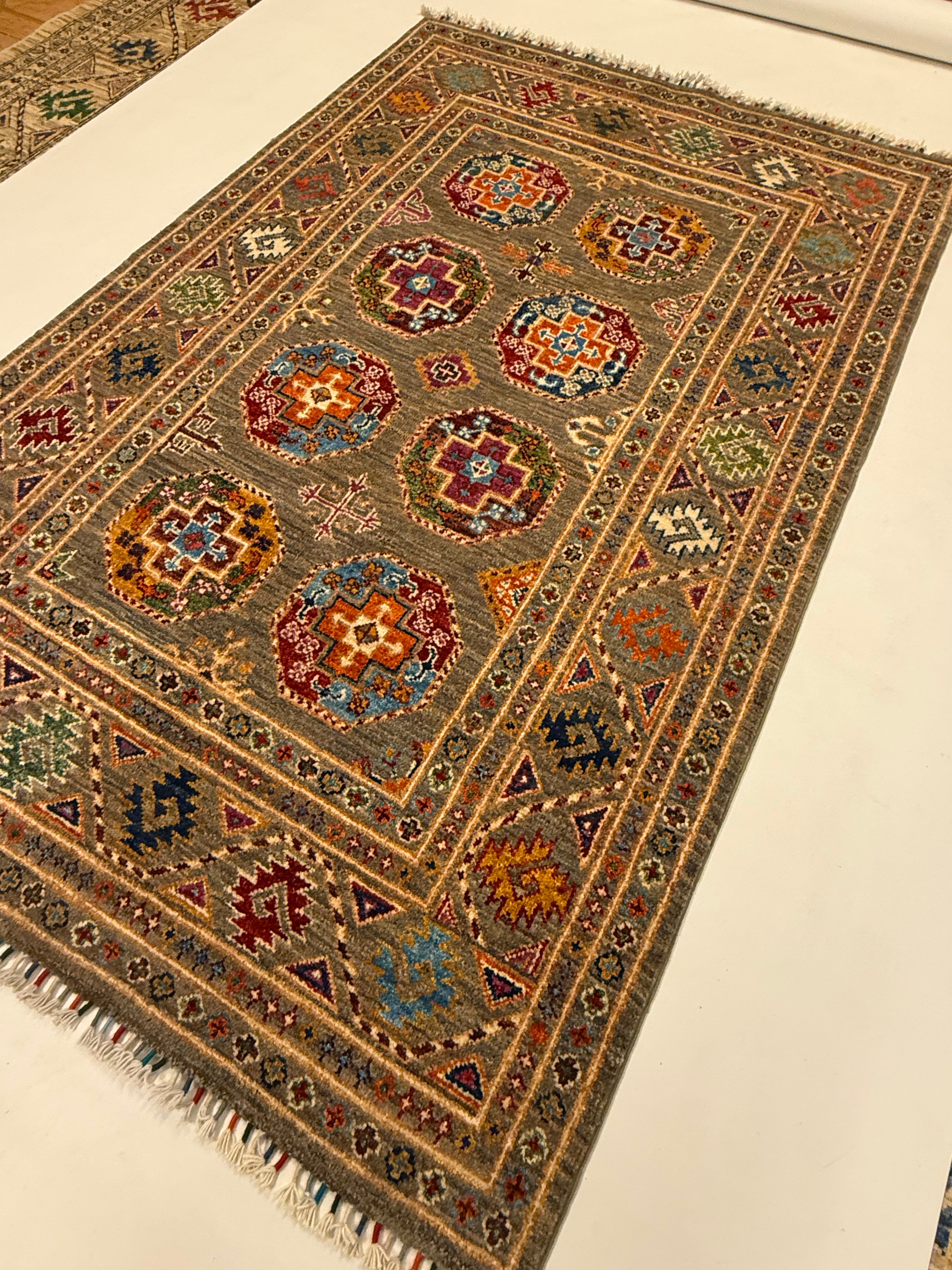 Handgeknoopt Super Kazak Tapijt 120 X 180 CM