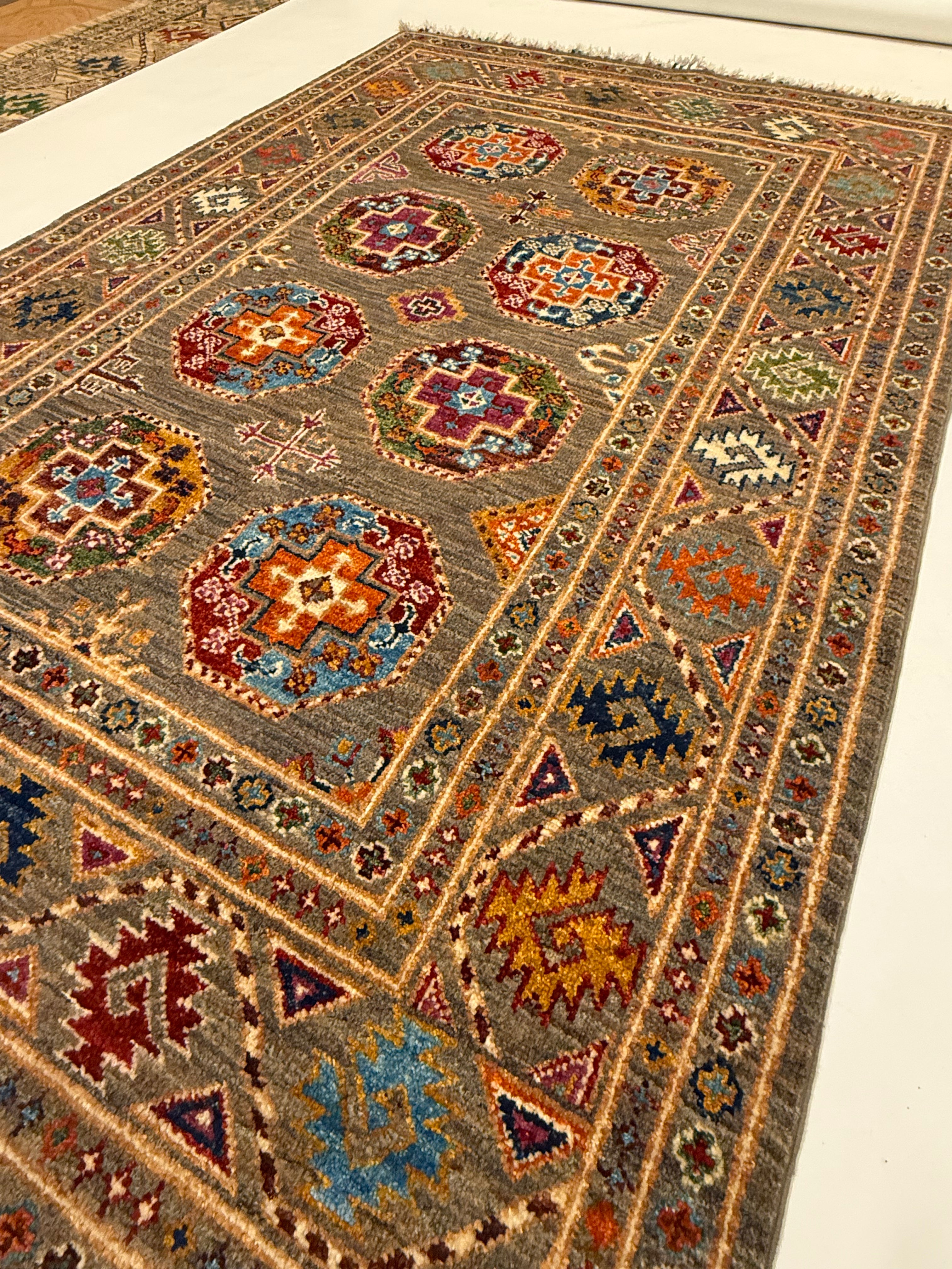 Handgeknoopt Super Kazak Tapijt 120 X 180 CM