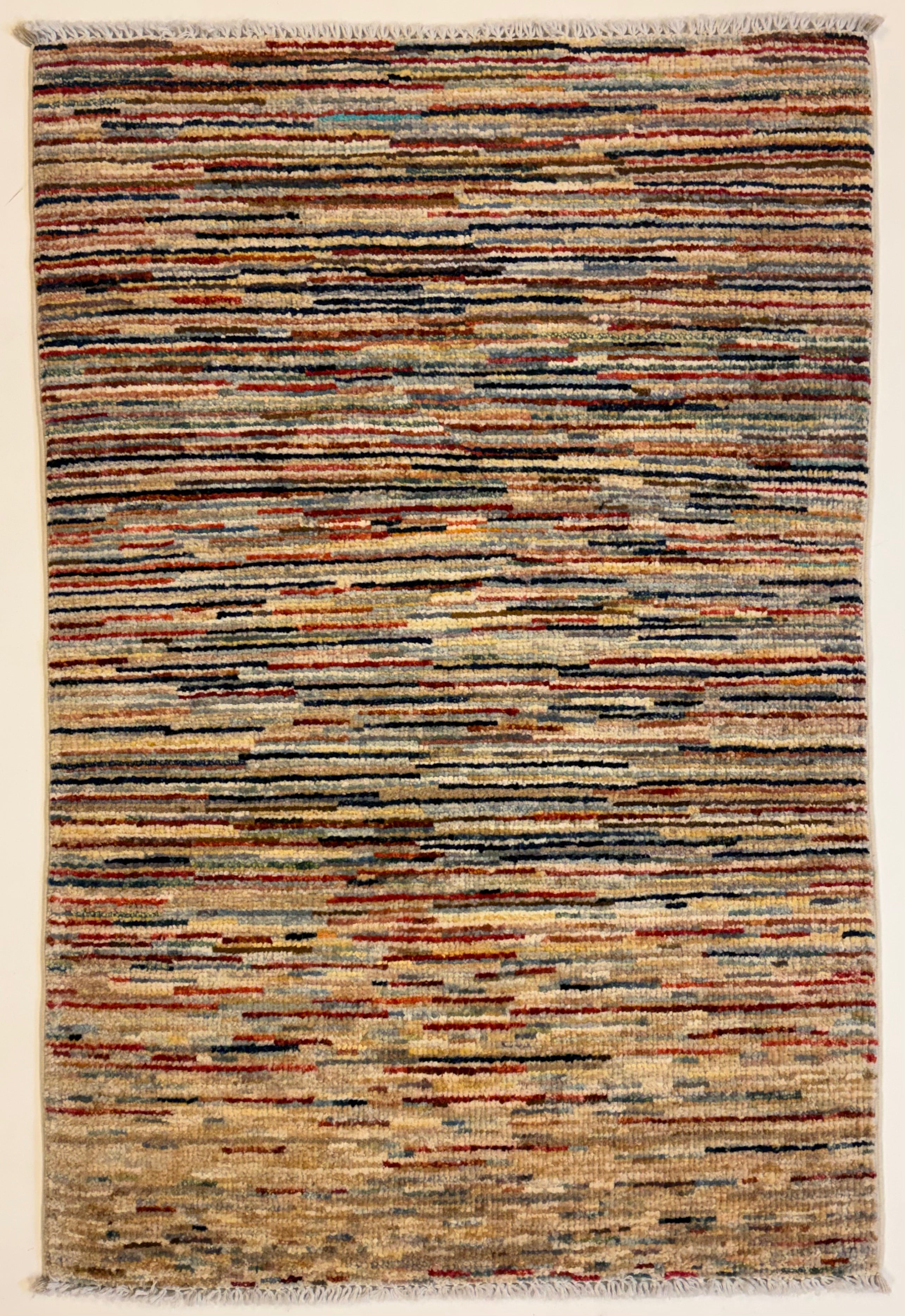 Afghaans Line Gabbeh Tapijt 63 X 96 CM Handgeknoopt
