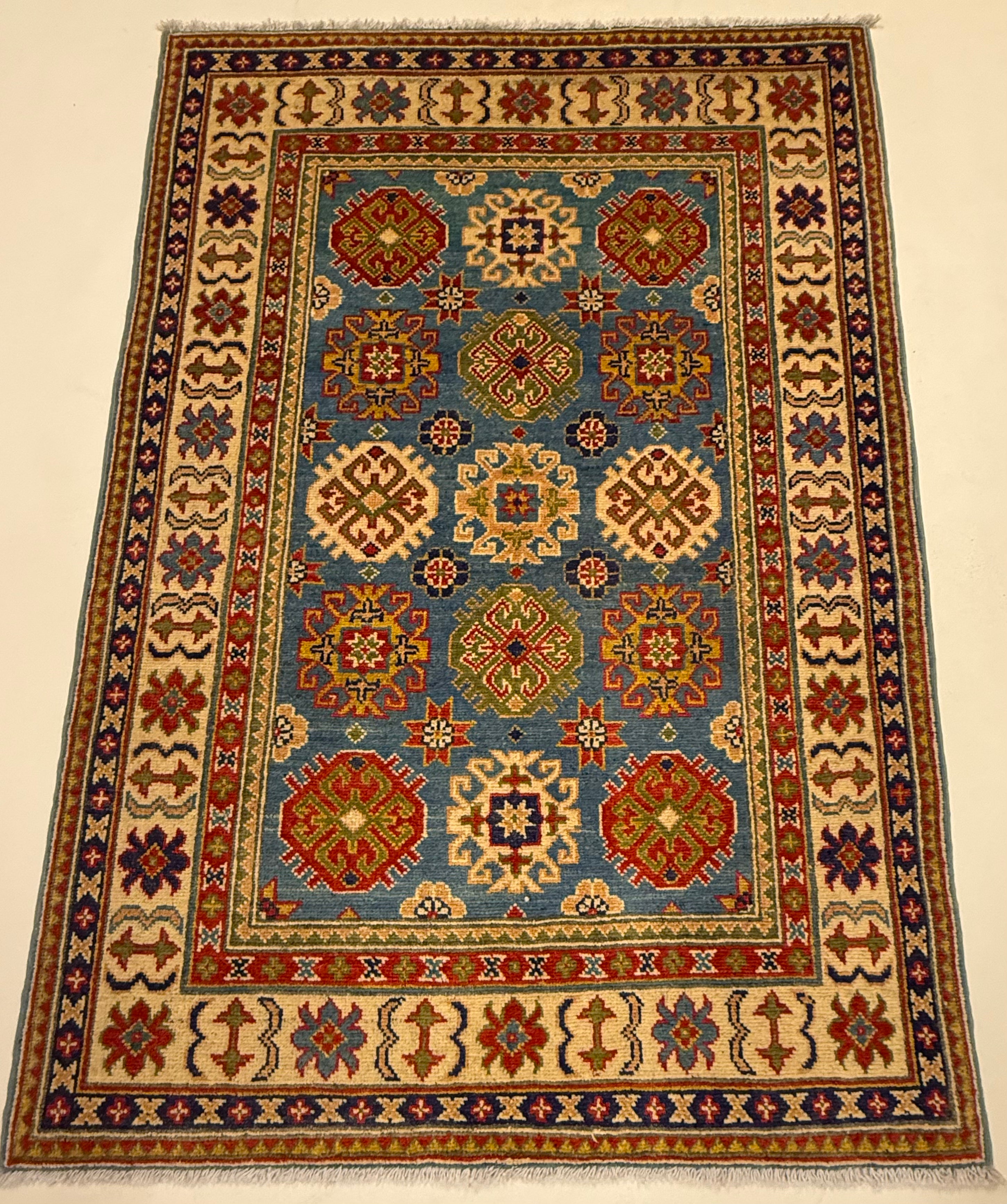 Handgeknoopt Kazak Tapijt 101 X 147 CM