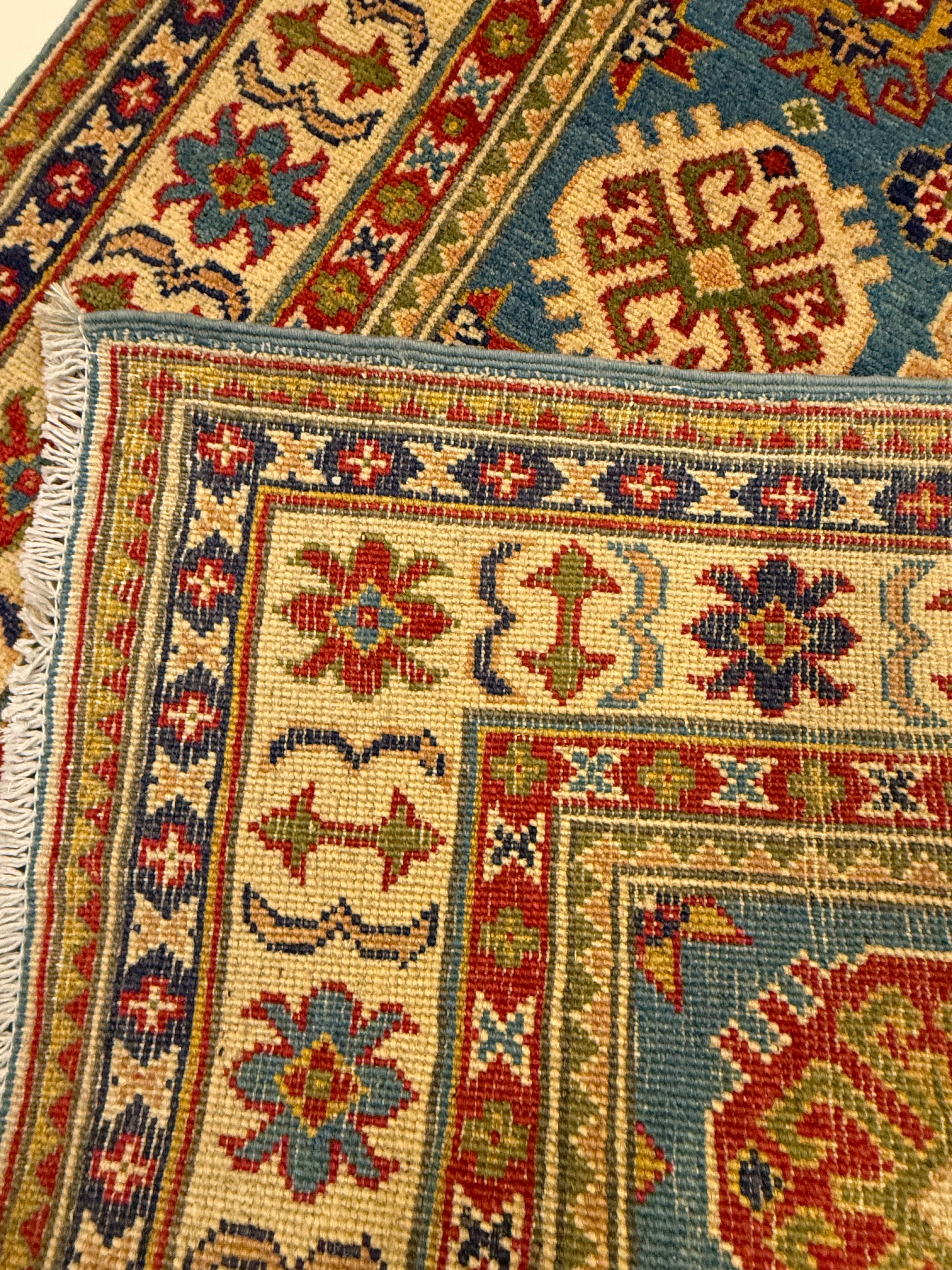 Handgeknoopt Kazak Tapijt 101 X 147 CM